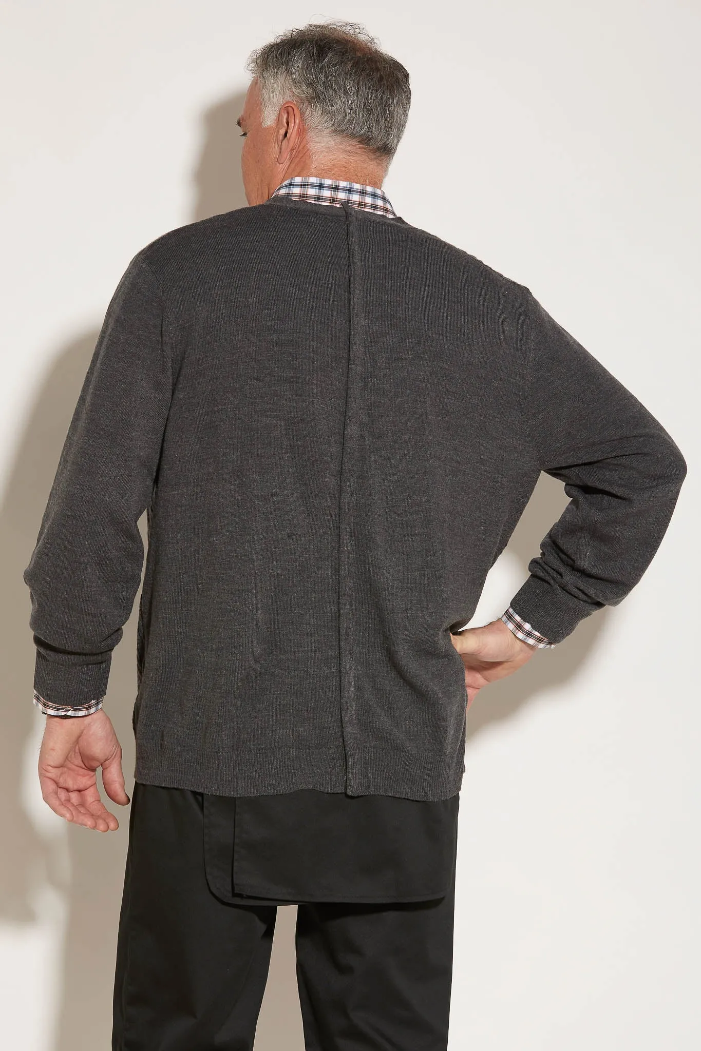 Adaptive Cardigan for Senior Men