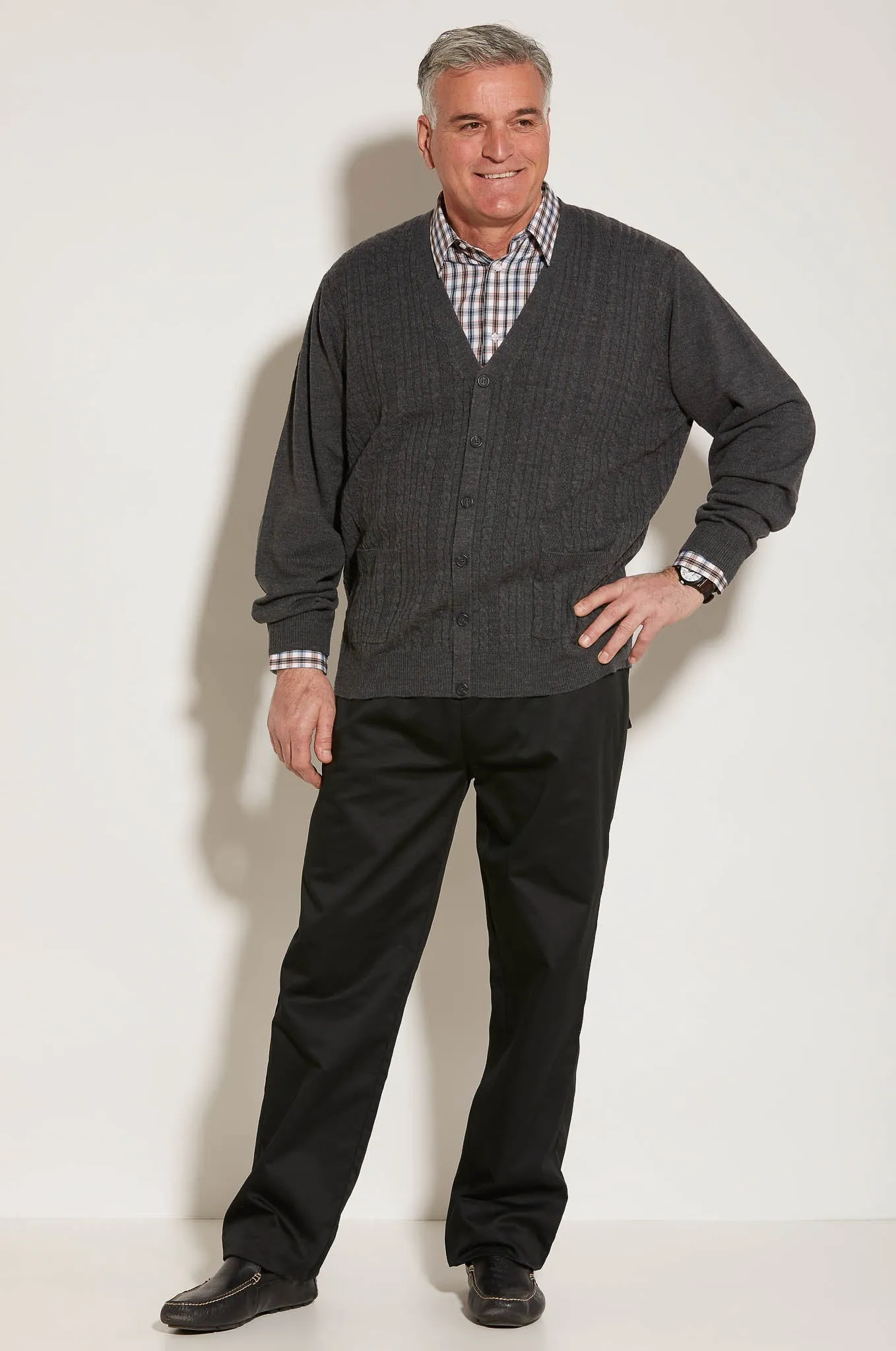 Adaptive Cardigan for Senior Men