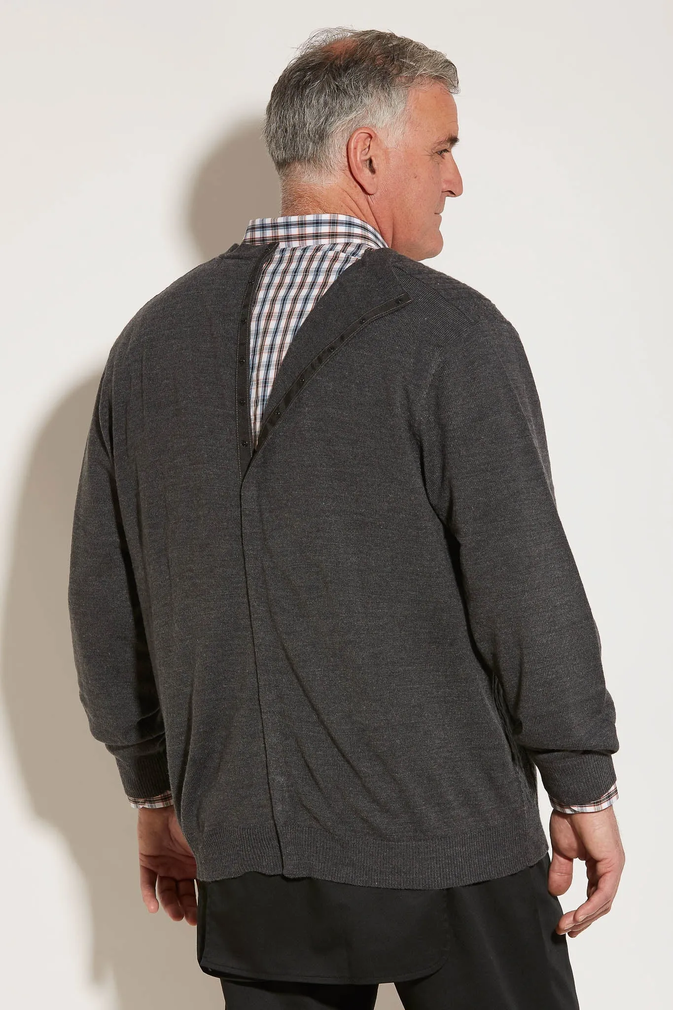 Adaptive Cardigan for Senior Men