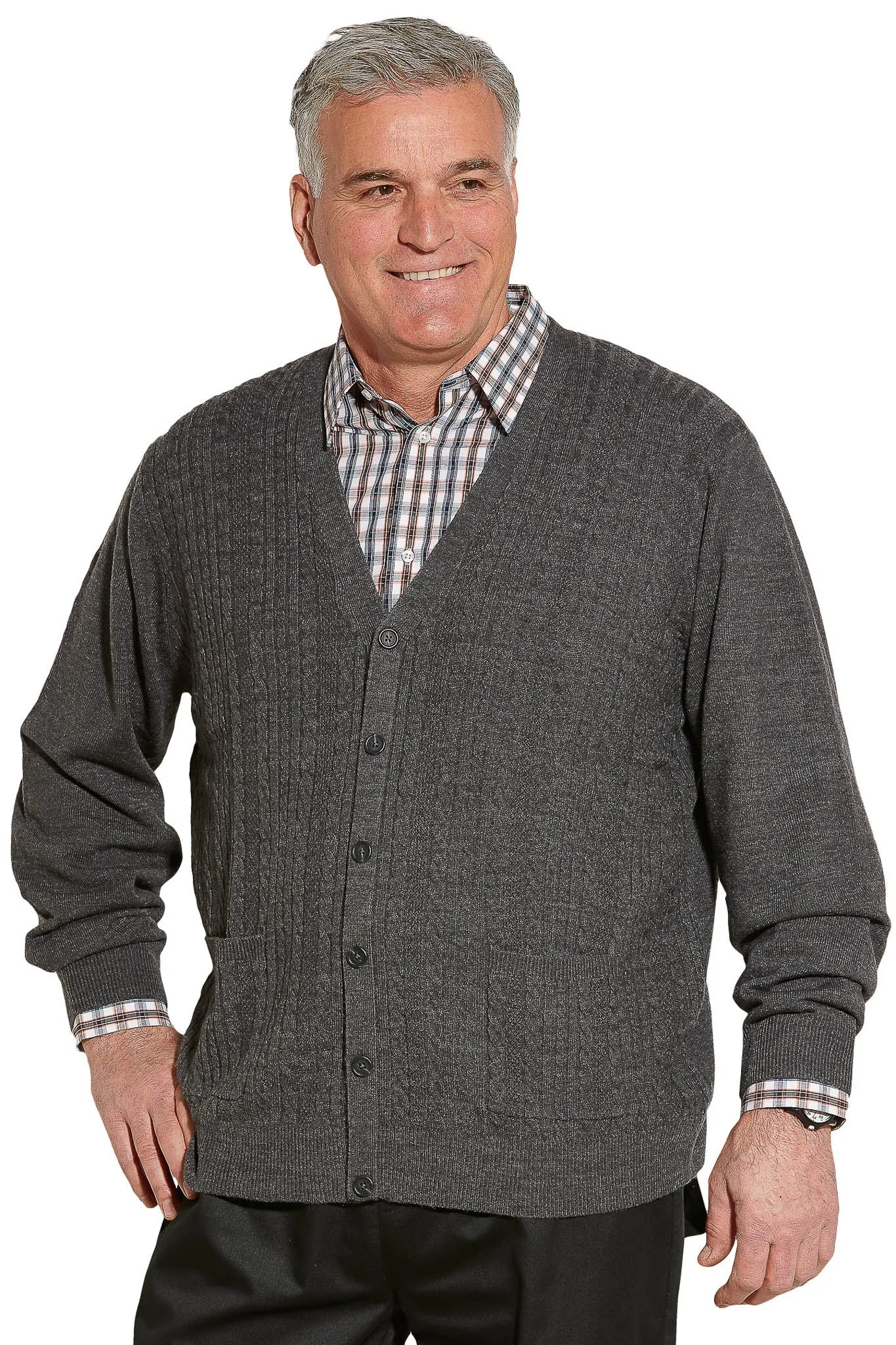 Adaptive Cardigan for Senior Men