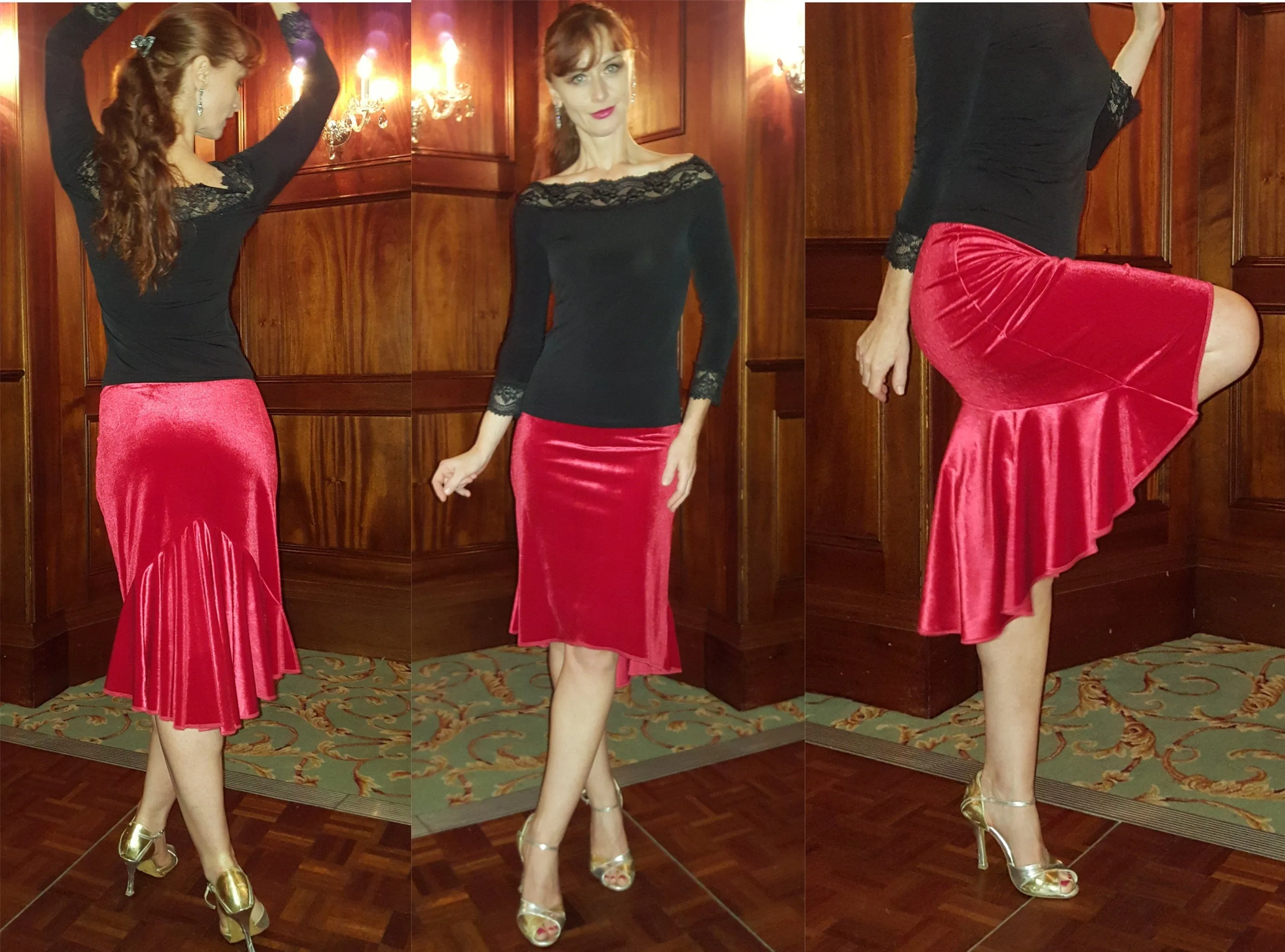 ALLEGRA Tango  Velvet skirt