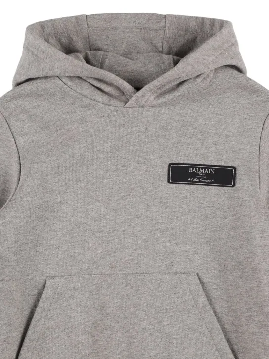 Balmain   Cotton sweatshirt hoodie w/ logo 