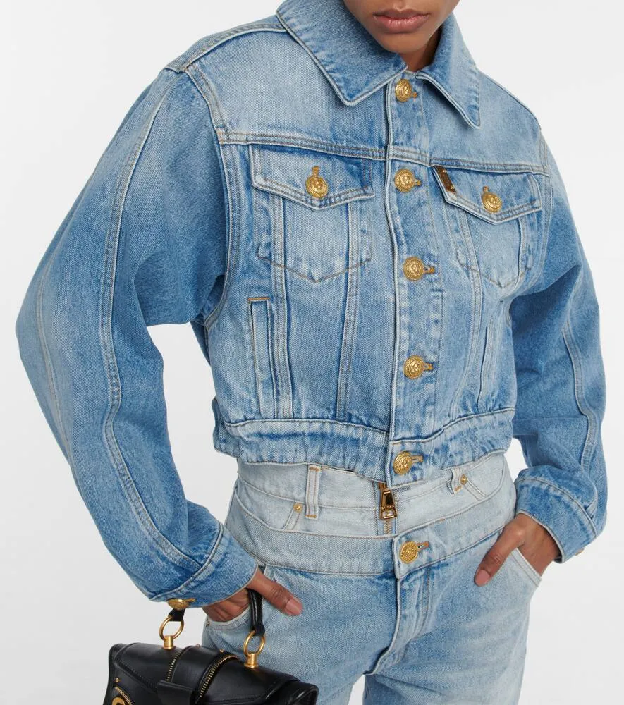 Balmain Cropped denim jacket