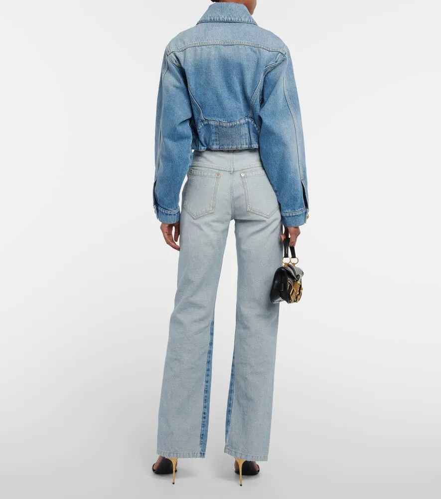 Balmain Cropped denim jacket