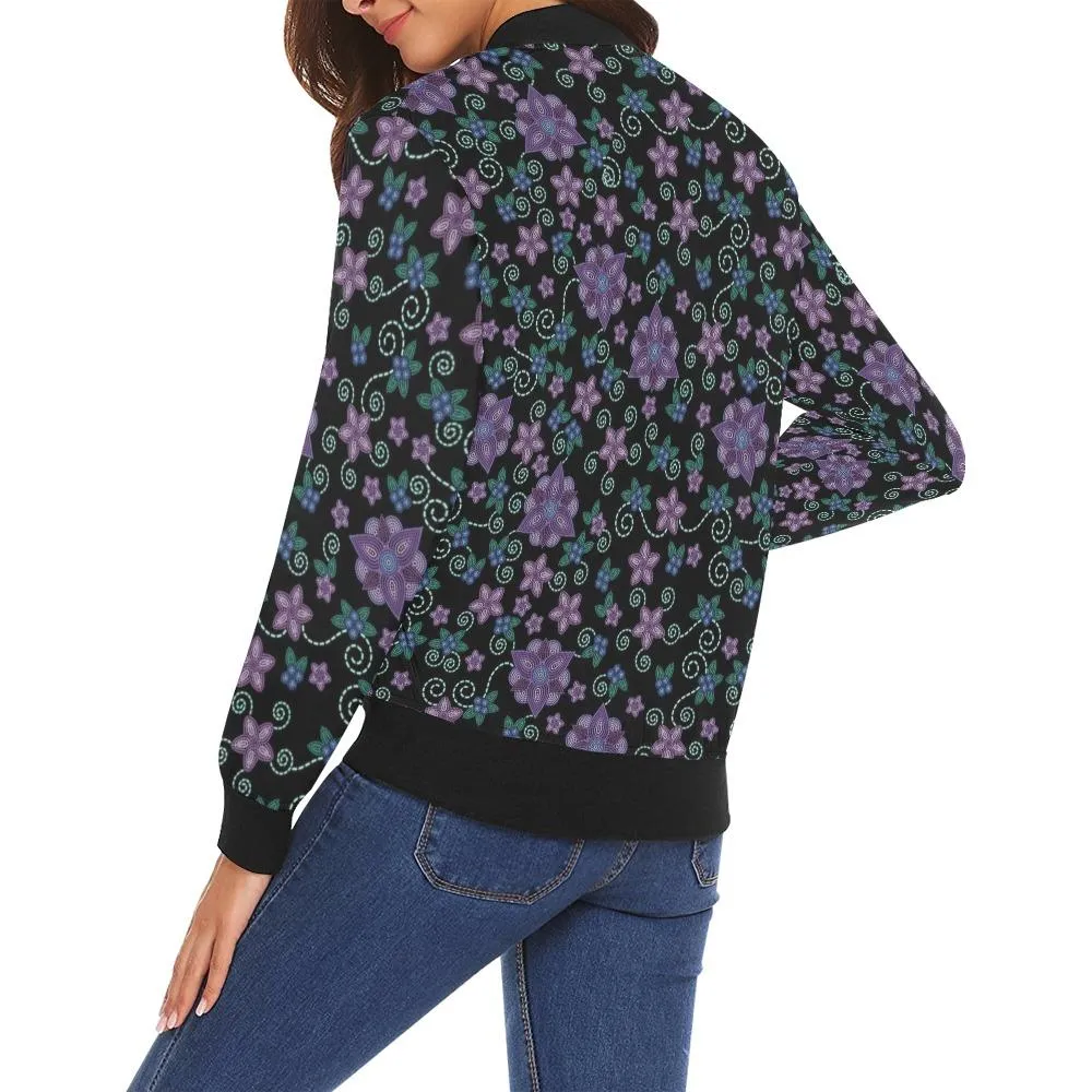 Berry Picking Bomber Jacket for Women