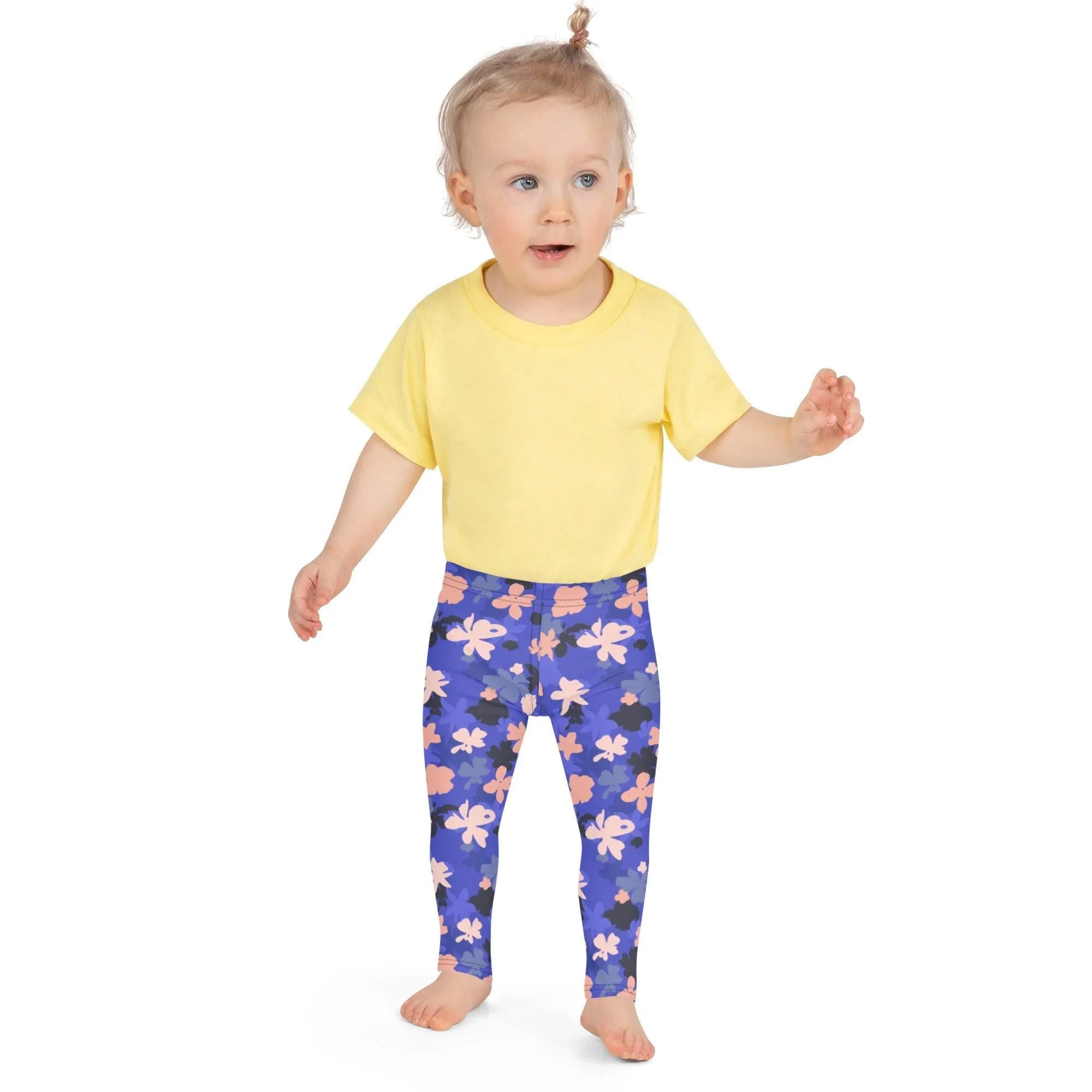 Blue Floral Kid's Leggings