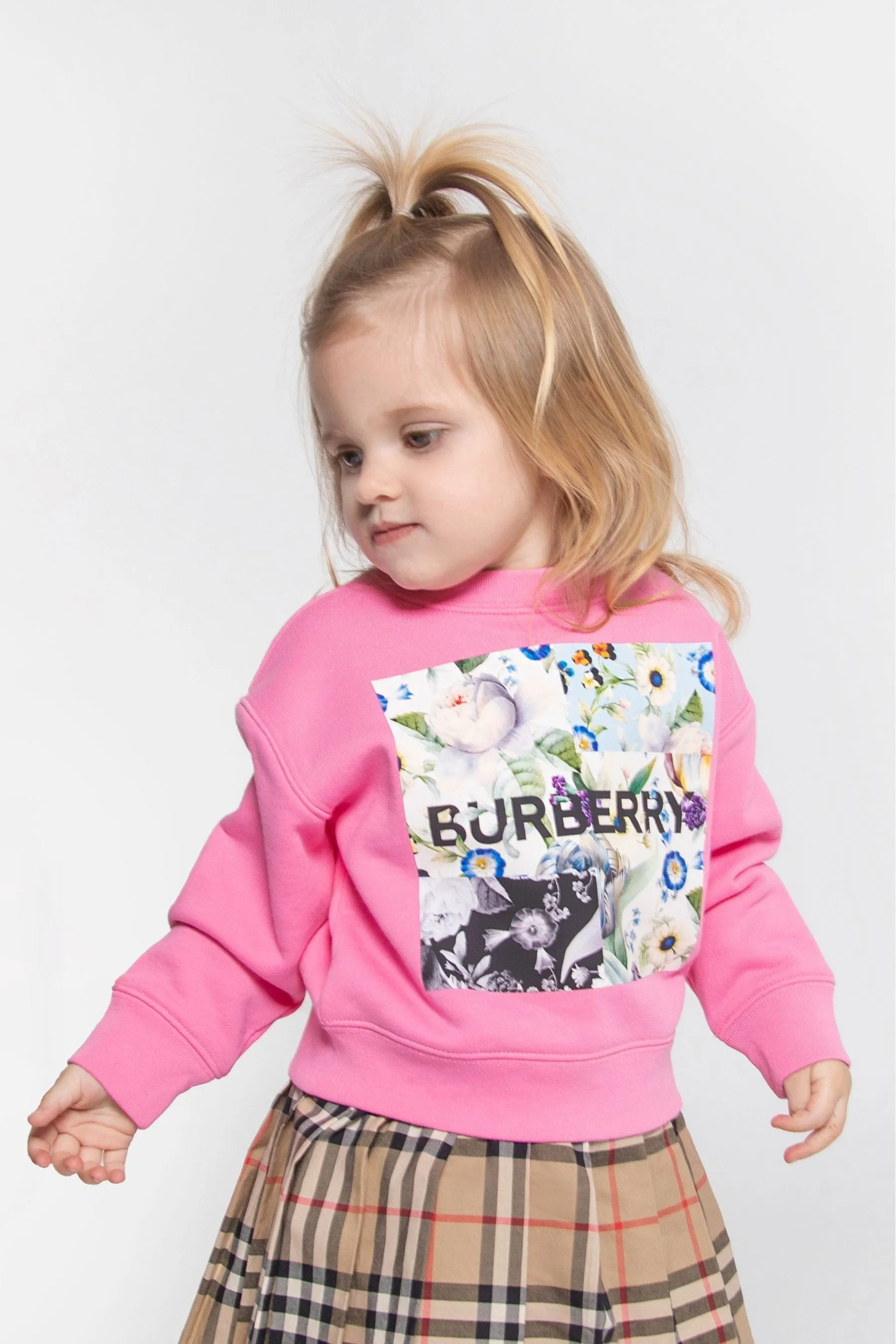Burberry Baby Girls Cotton Logo Print Sweatshirt