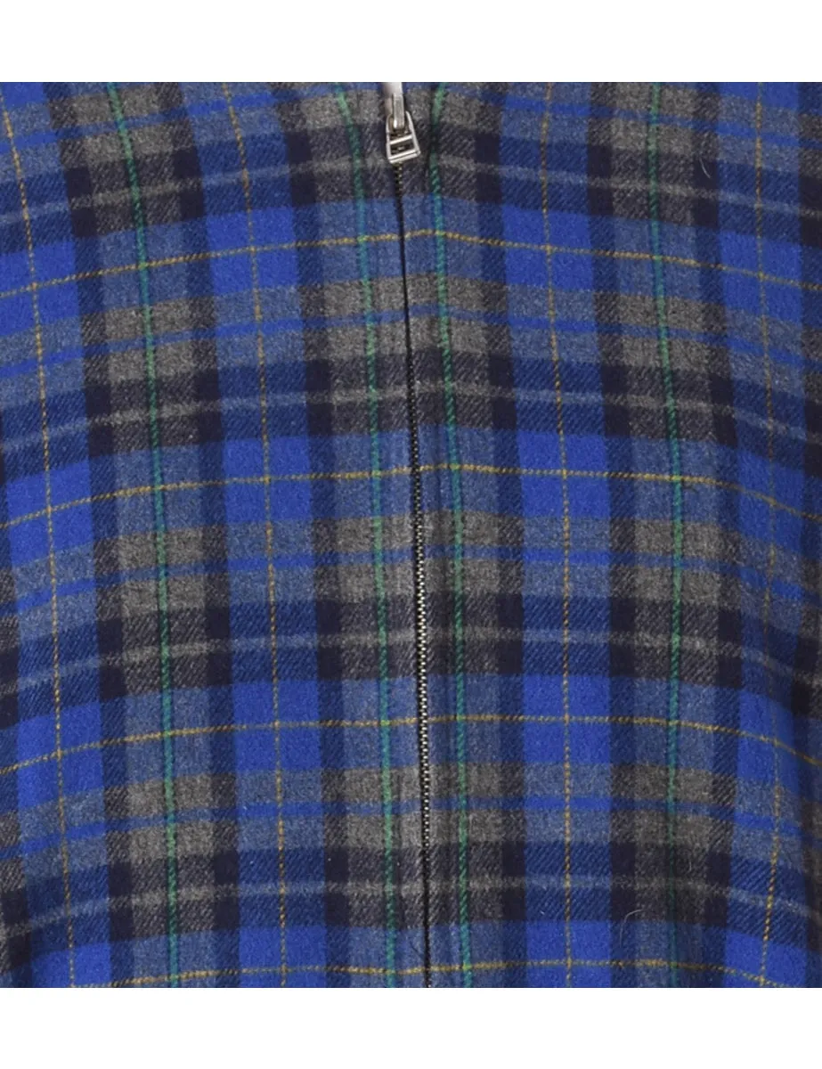 Checked Bomber Jacket - M