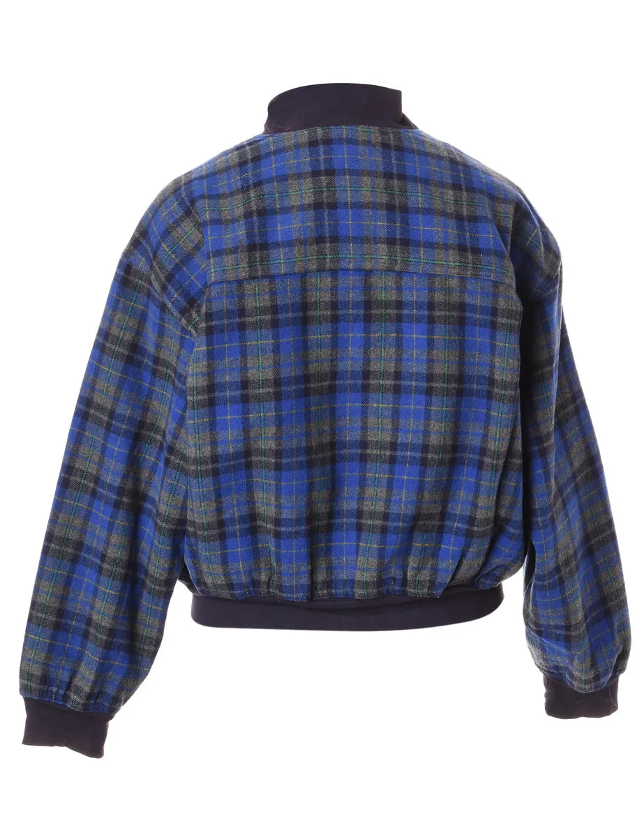 Checked Bomber Jacket - M