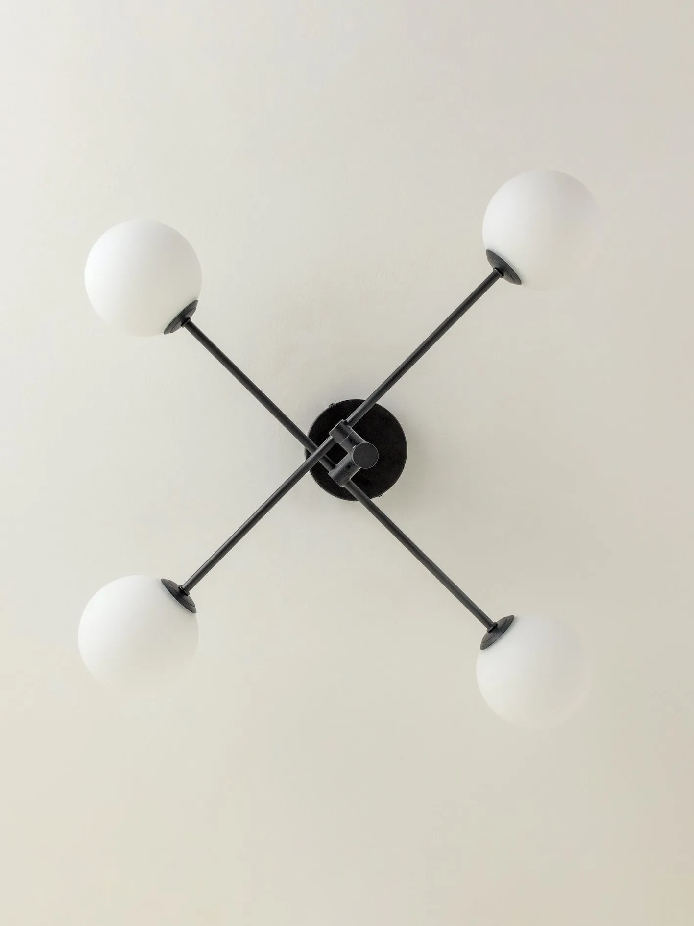 Chelso - 4 light matt black and opal flush