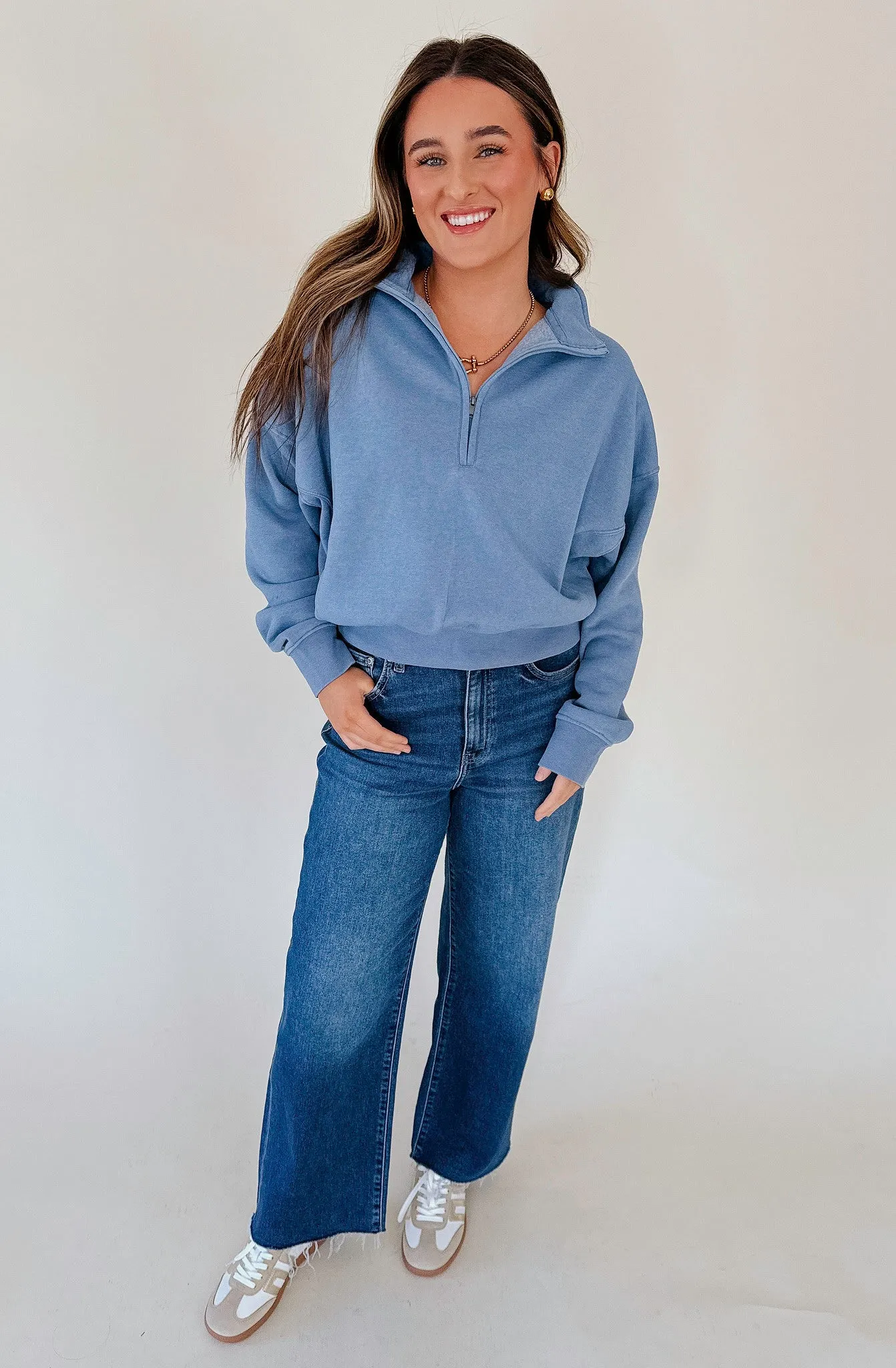 COOL AS YOU HALF ZIP SWEATSHIRT