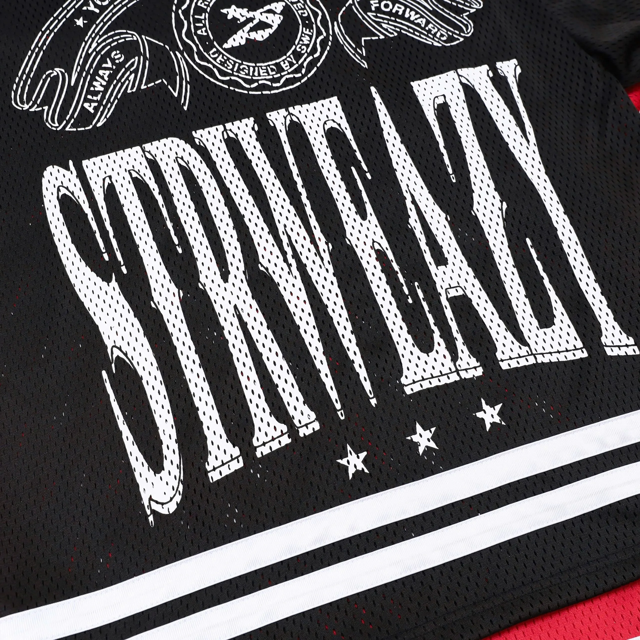 CREW LS JERSEY - BLACK/RED