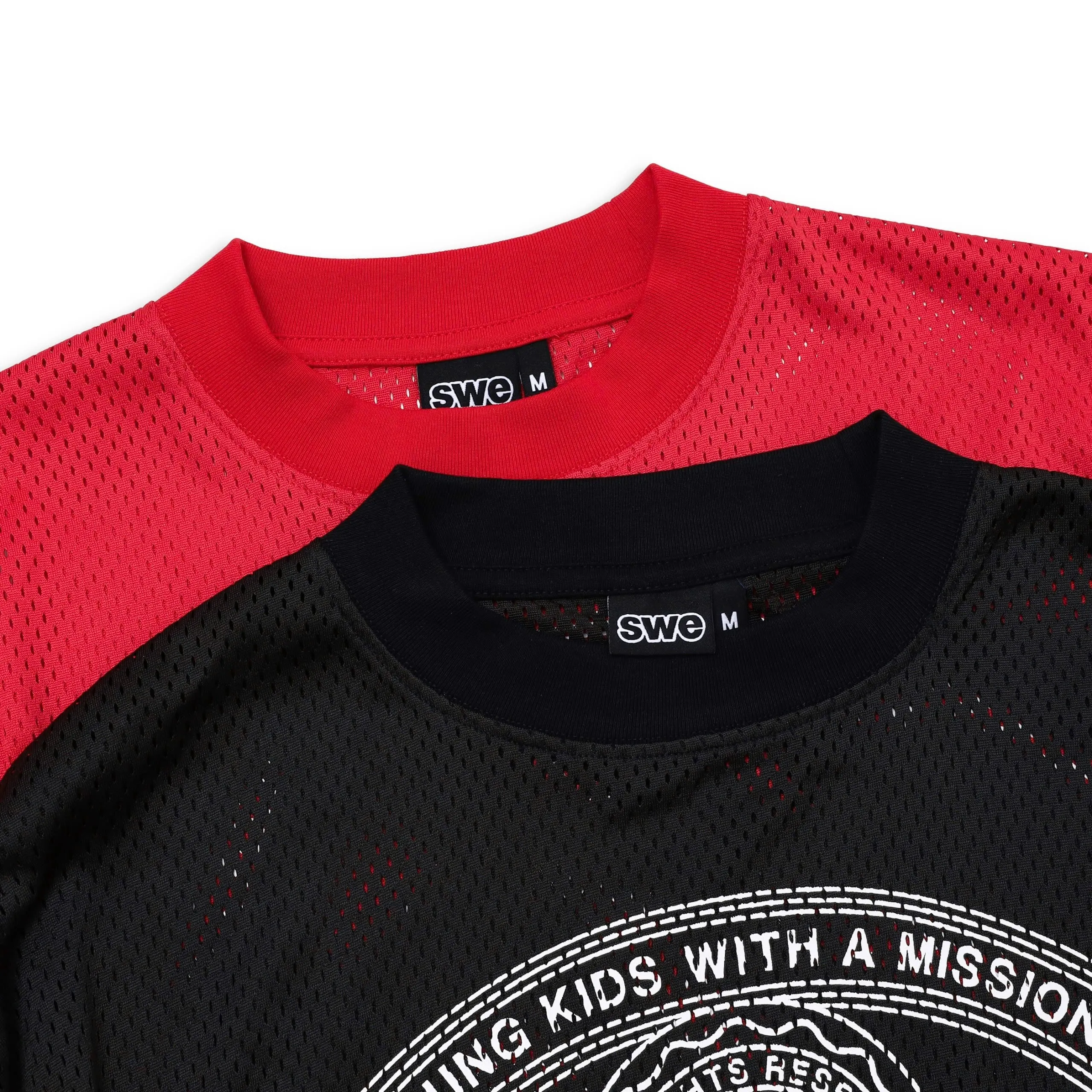 CREW LS JERSEY - BLACK/RED