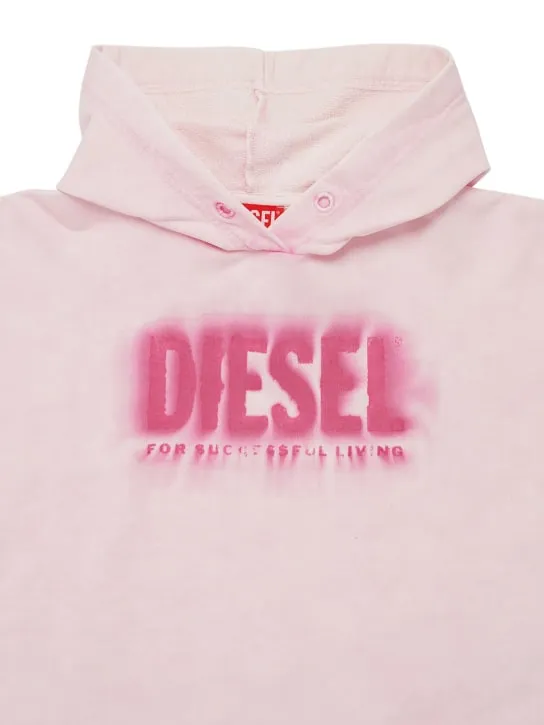 Diesel Kids   Logo print cotton sweatshirt hoodie 
