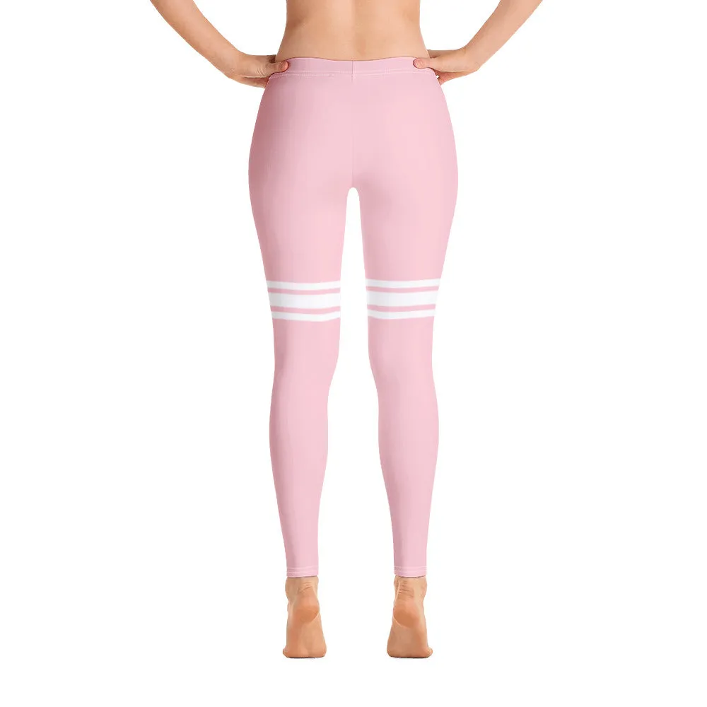 ELEVATED ESSENTIALS, SLIM AND SCULPT LEGGING THIGH HIGH BALLET PINK
