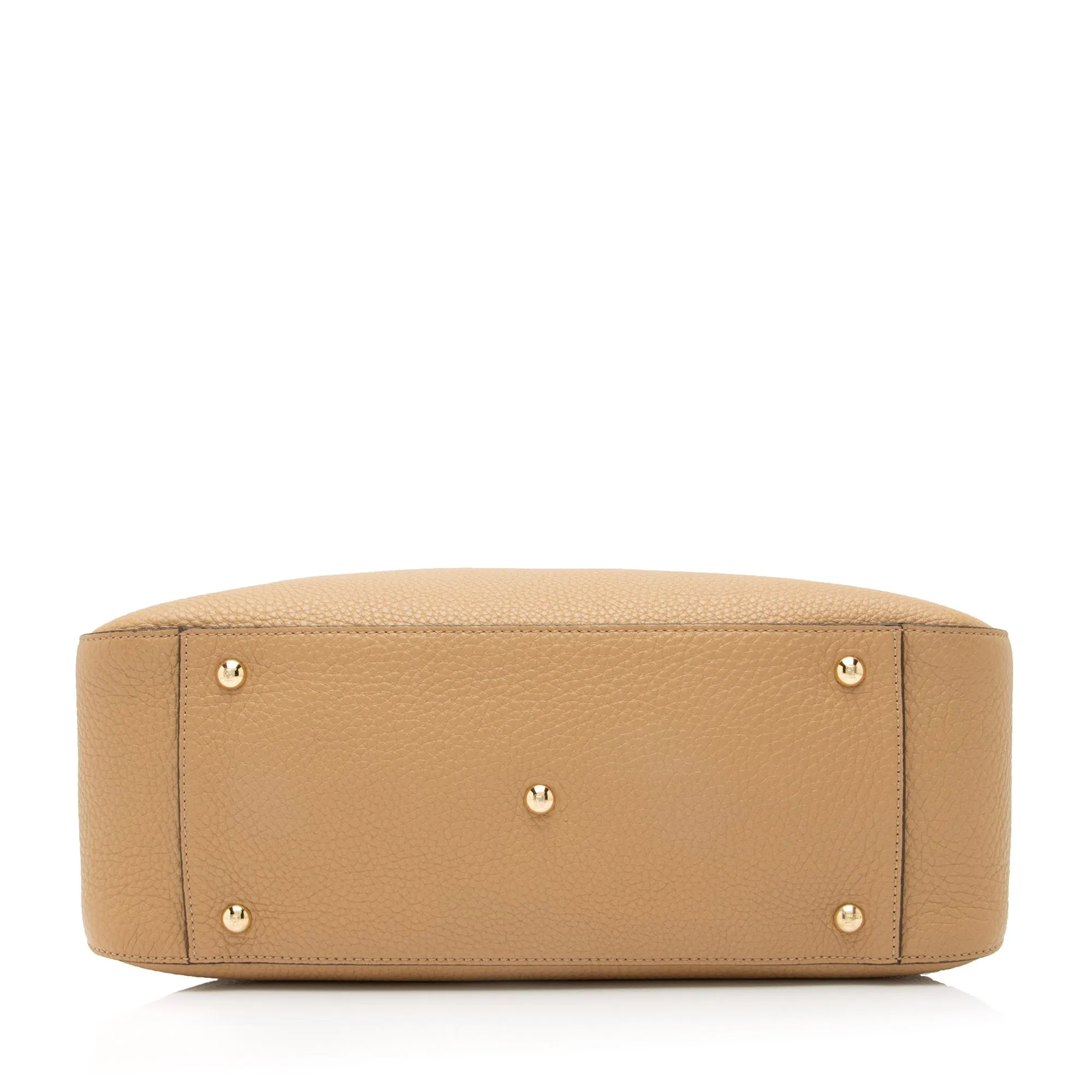 Fendi Calfskin Romano Selleria FF Handle Medium Tote (SHF-23375)