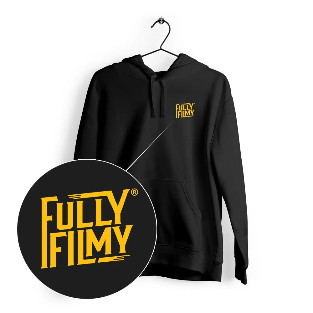 FF Yellow Logo Black Hoodie (Left Pocket)