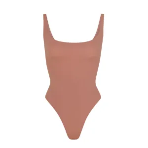 FITS EVERYBODY SQUARE NECK BODYSUIT | ROSE CLAY