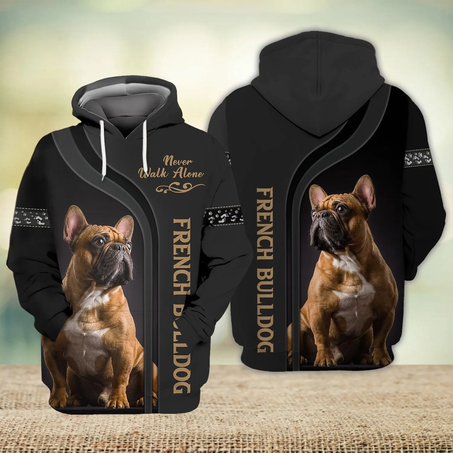 French Bulldog Black Memorial Dog 3D Sweatshirt Hoodie Shirt