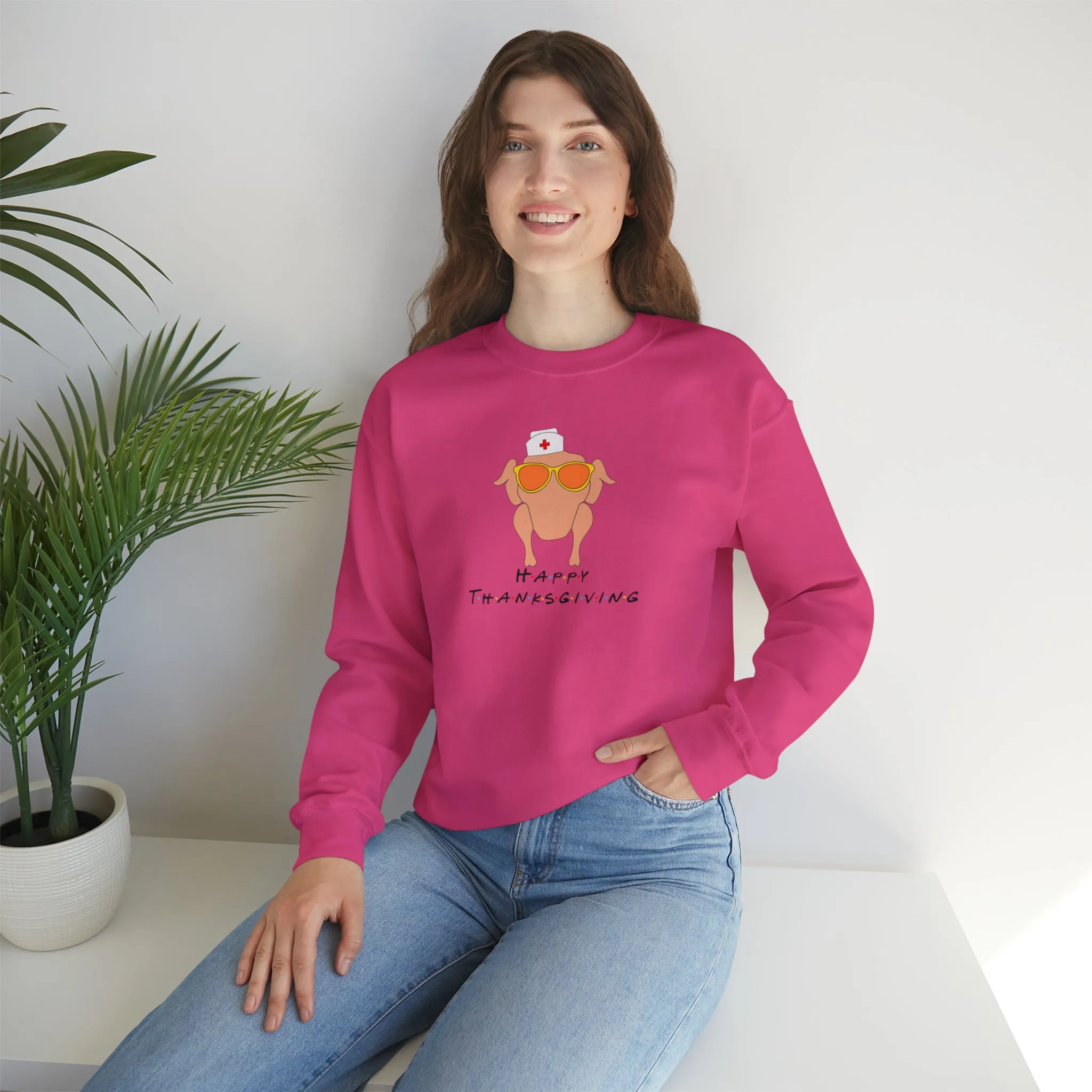 Happy Thanksgiving Nurse Unisex Heavy Blend™ Crewneck Sweatshirt