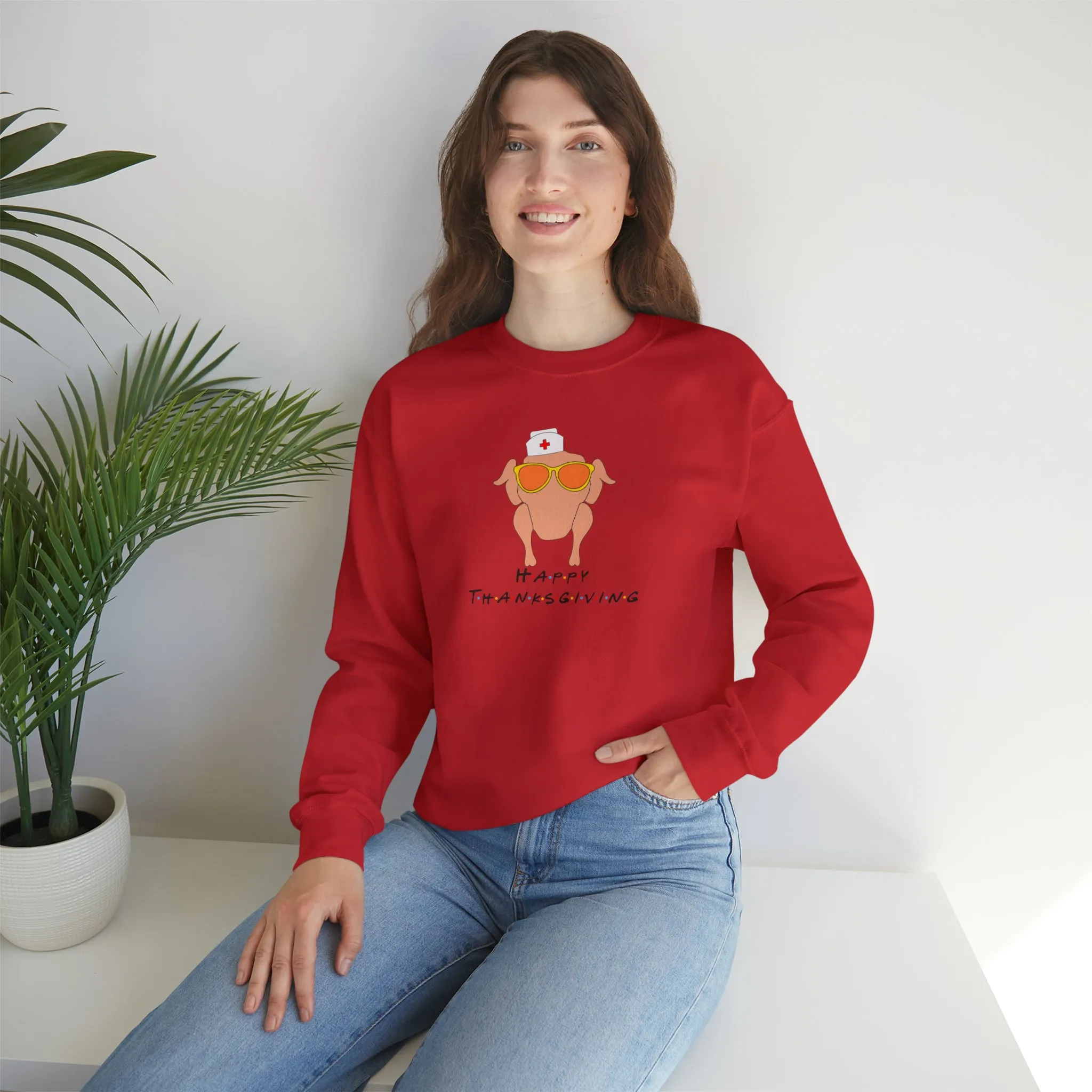 Happy Thanksgiving Nurse Unisex Heavy Blend™ Crewneck Sweatshirt