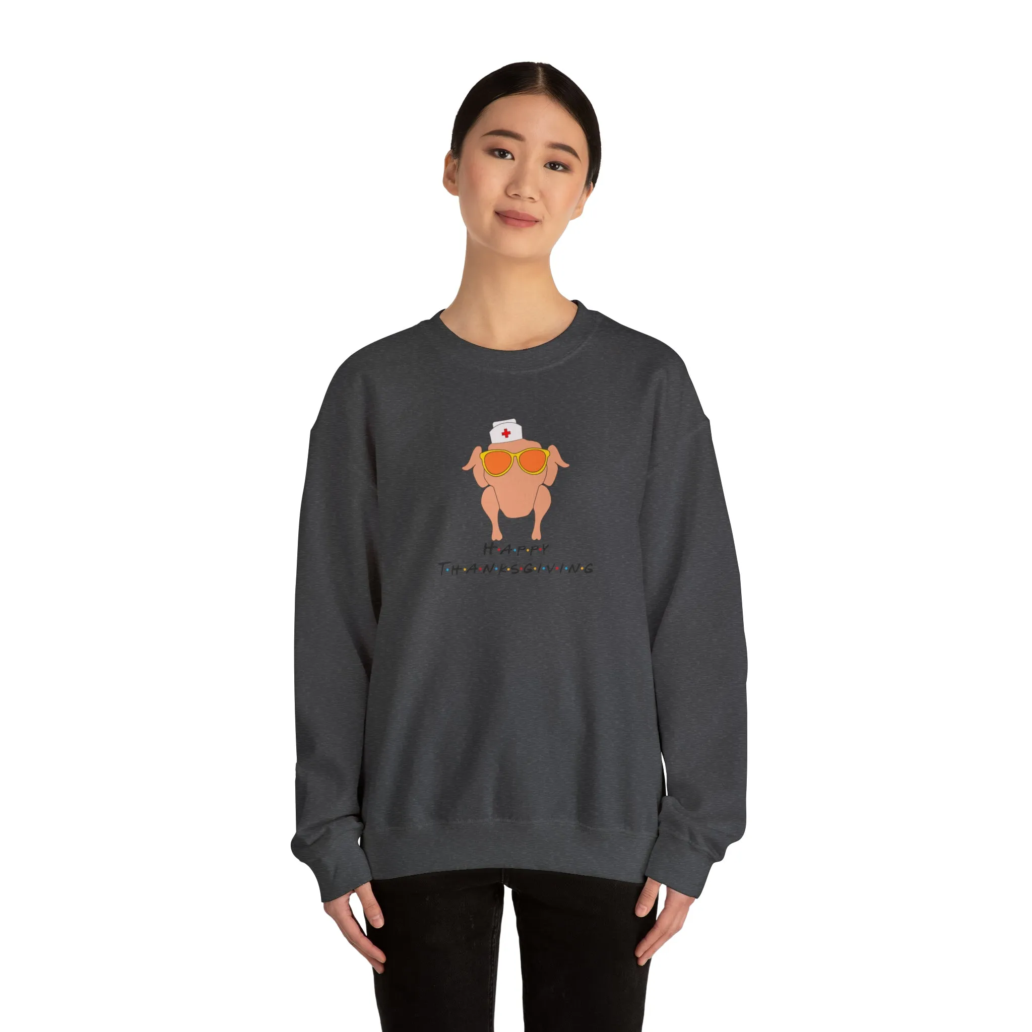 Happy Thanksgiving Nurse Unisex Heavy Blend™ Crewneck Sweatshirt
