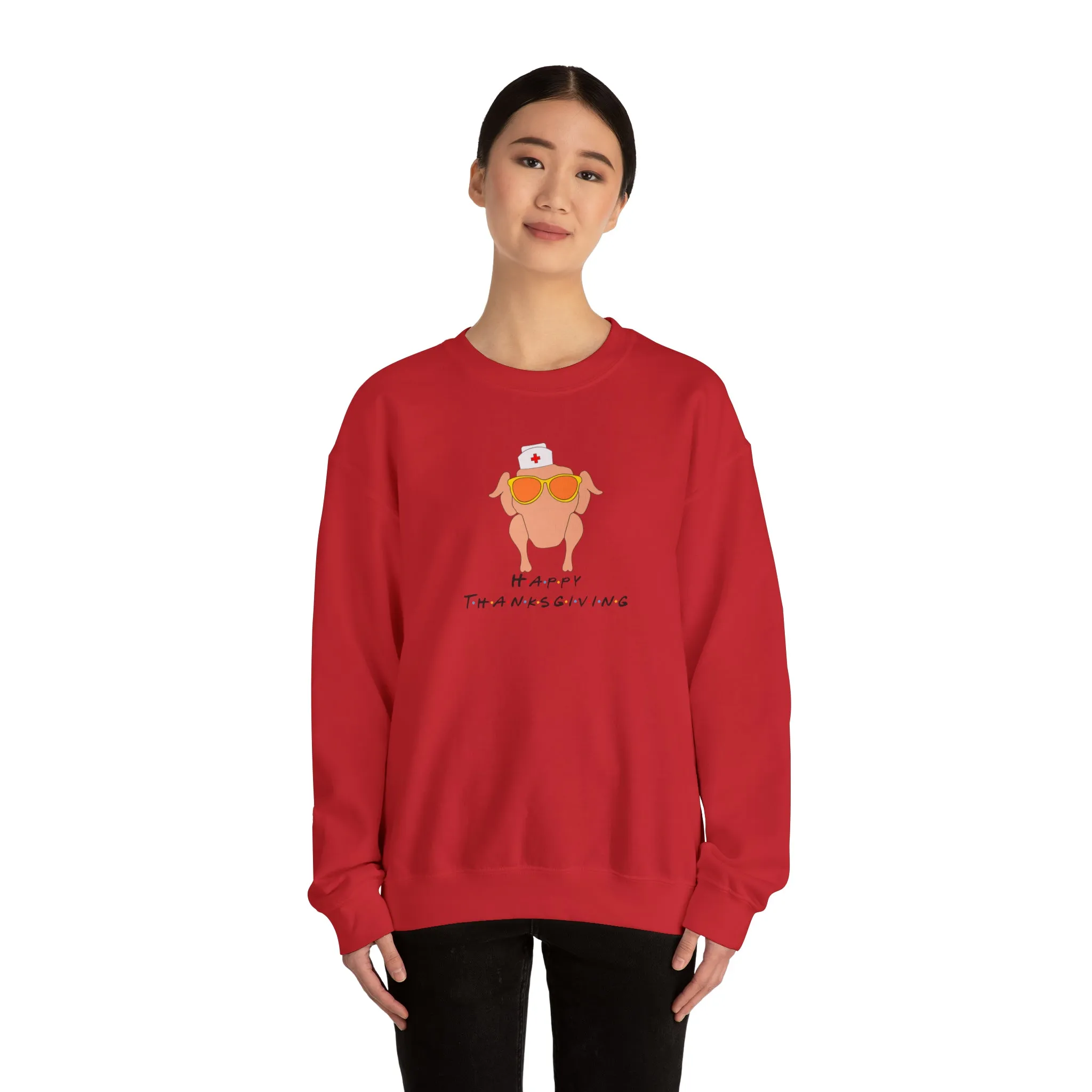 Happy Thanksgiving Nurse Unisex Heavy Blend™ Crewneck Sweatshirt
