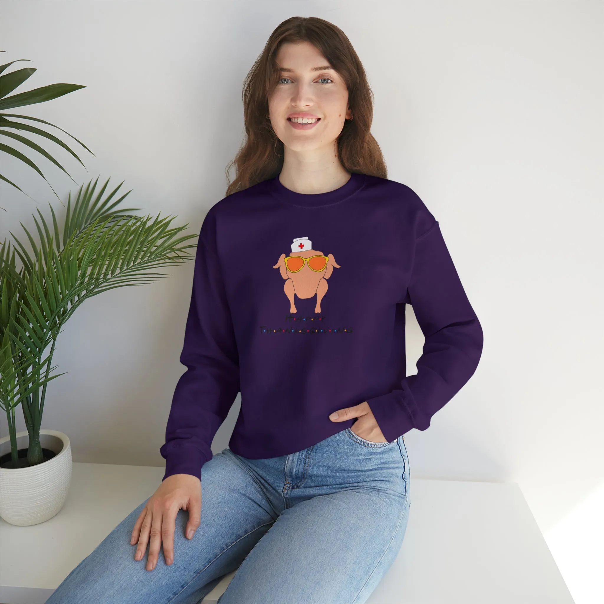 Happy Thanksgiving Nurse Unisex Heavy Blend™ Crewneck Sweatshirt