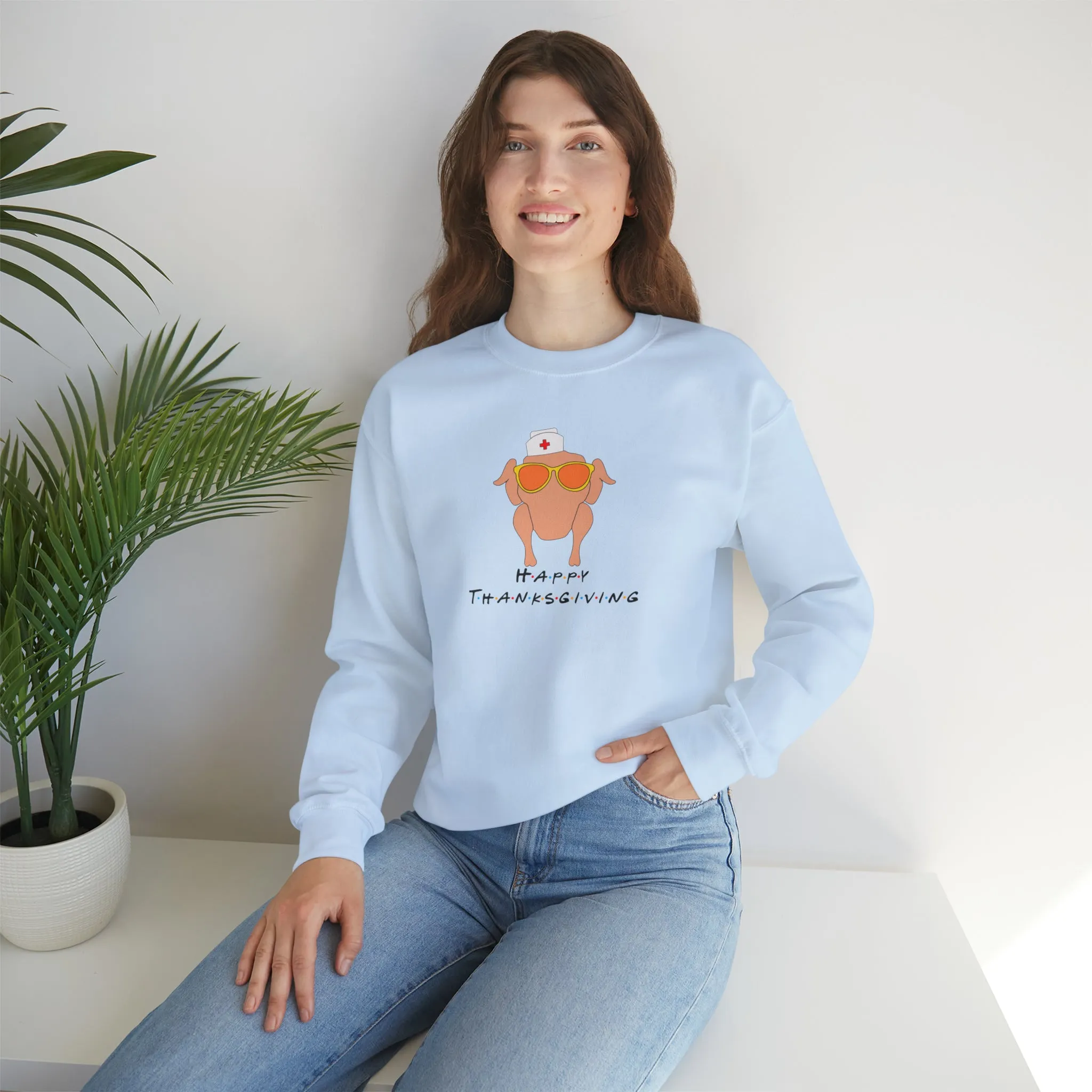 Happy Thanksgiving Nurse Unisex Heavy Blend™ Crewneck Sweatshirt