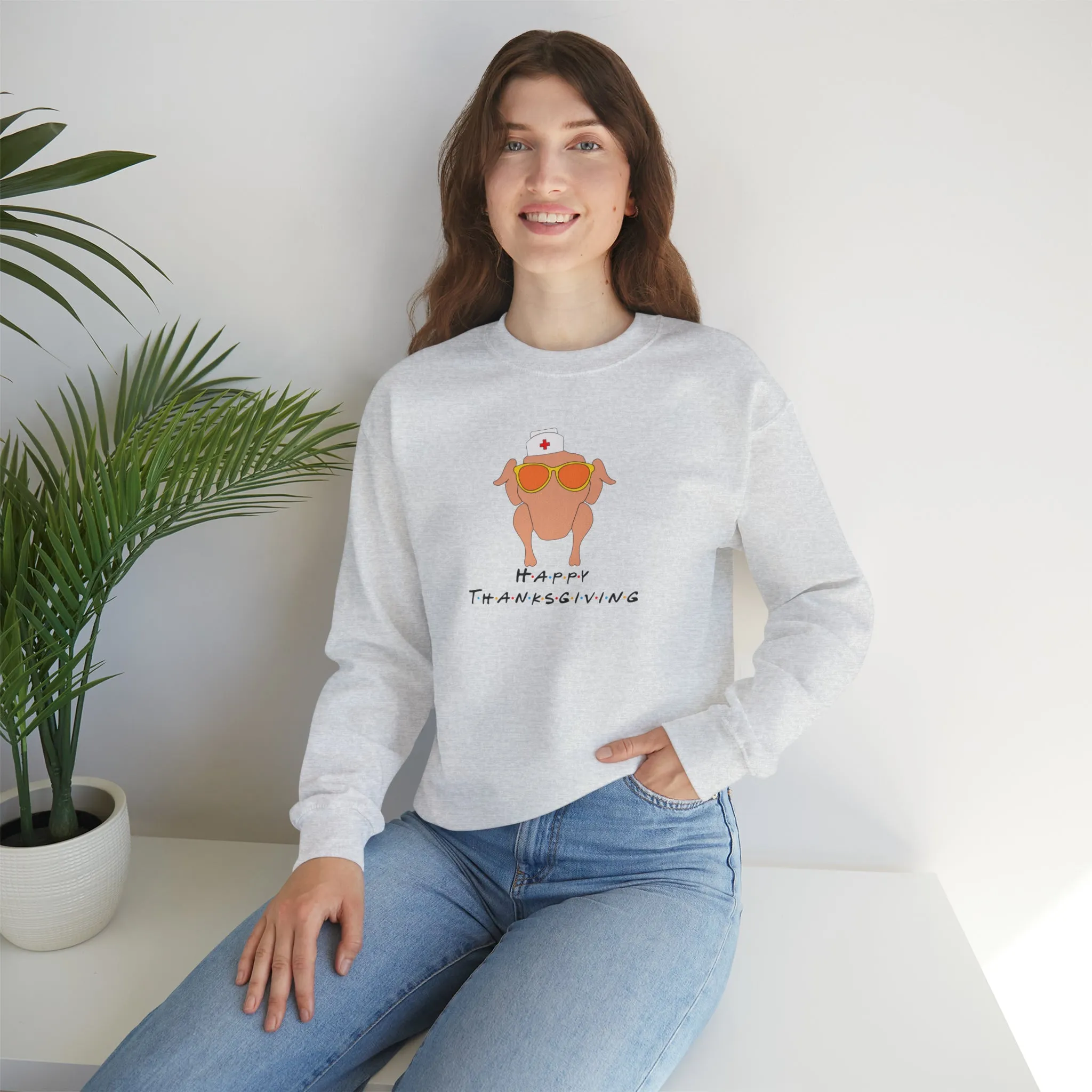 Happy Thanksgiving Nurse Unisex Heavy Blend™ Crewneck Sweatshirt