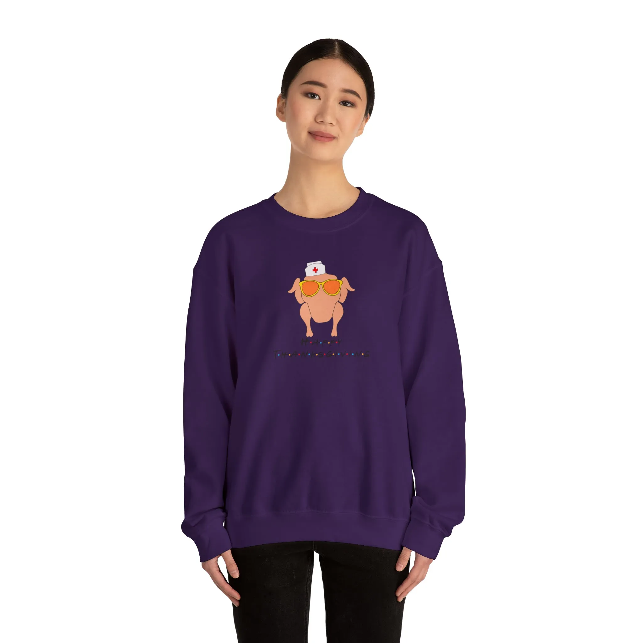 Happy Thanksgiving Nurse Unisex Heavy Blend™ Crewneck Sweatshirt