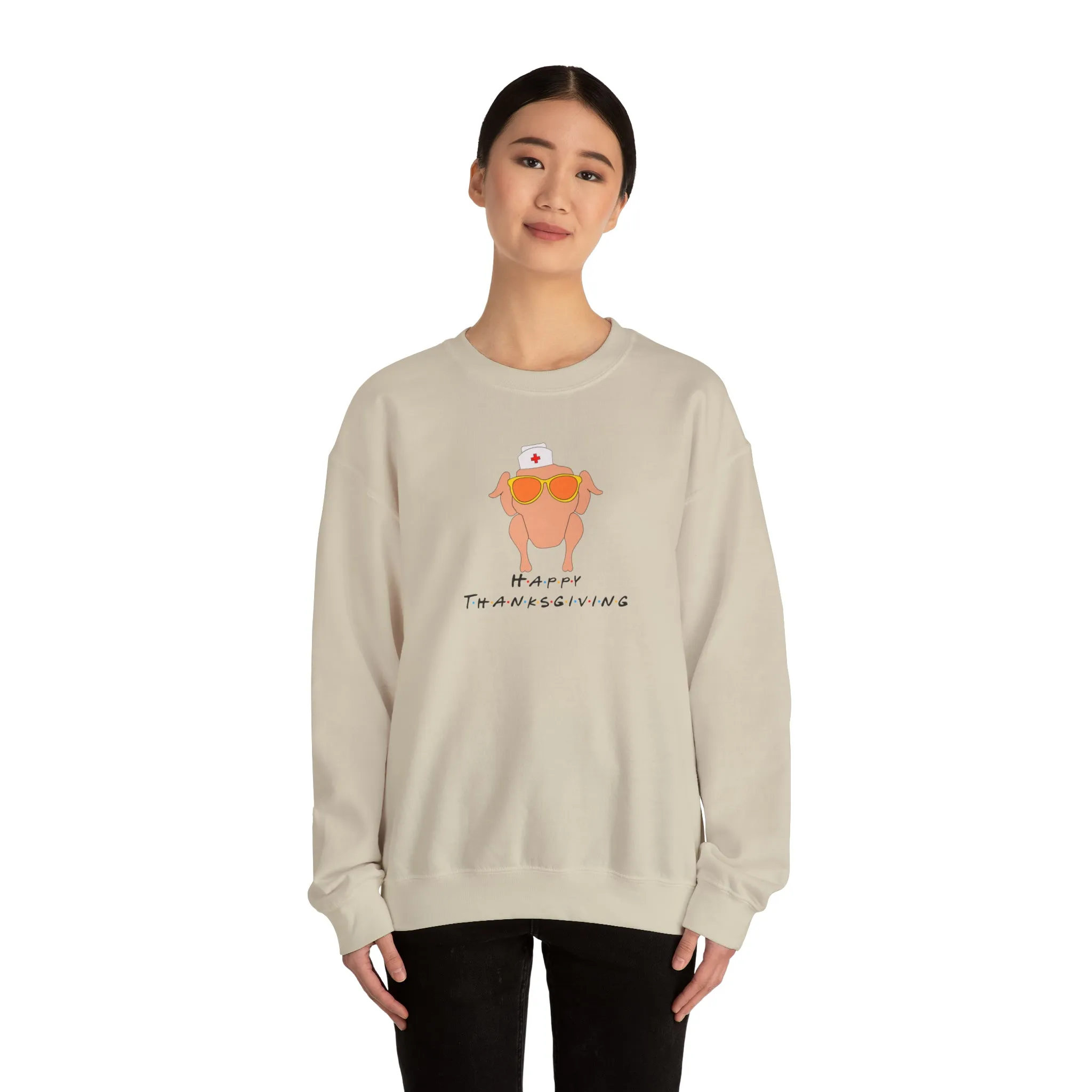 Happy Thanksgiving Nurse Unisex Heavy Blend™ Crewneck Sweatshirt