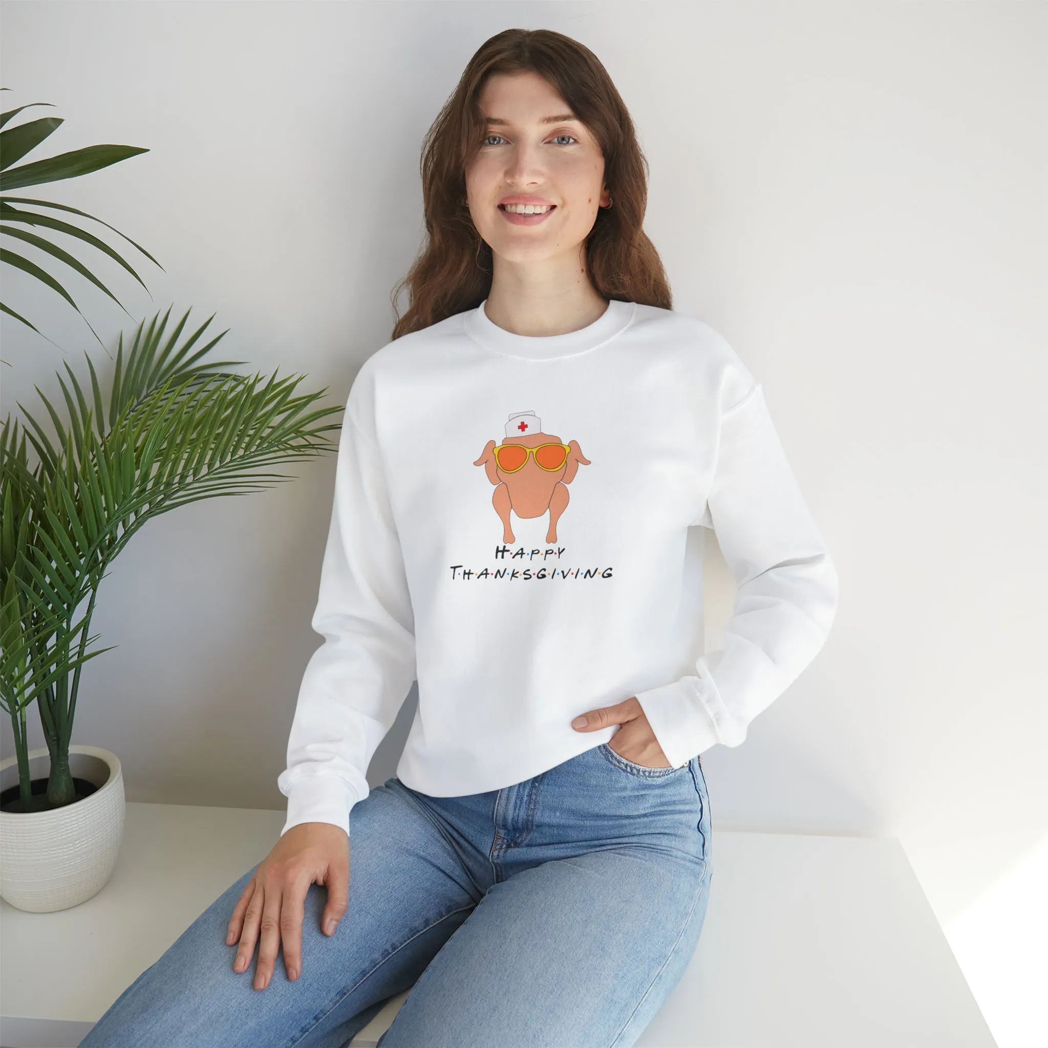 Happy Thanksgiving Nurse Unisex Heavy Blend™ Crewneck Sweatshirt