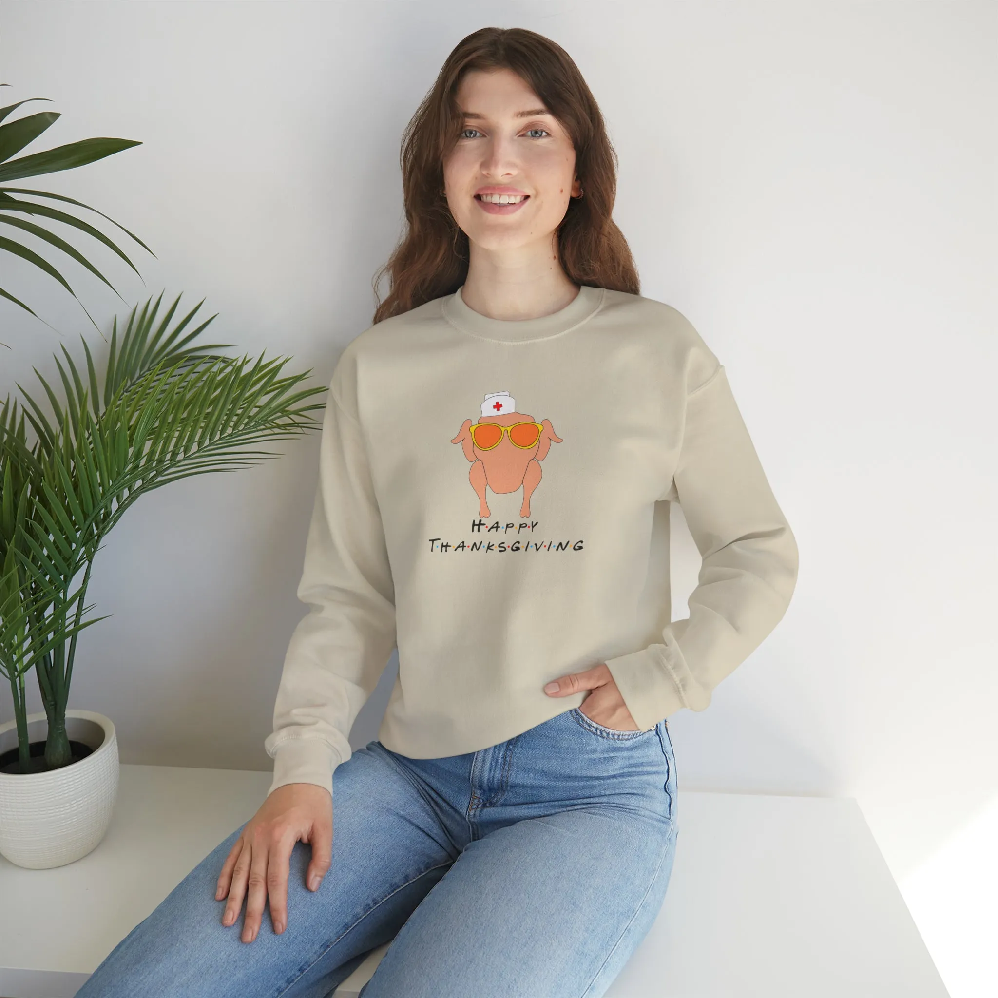 Happy Thanksgiving Nurse Unisex Heavy Blend™ Crewneck Sweatshirt