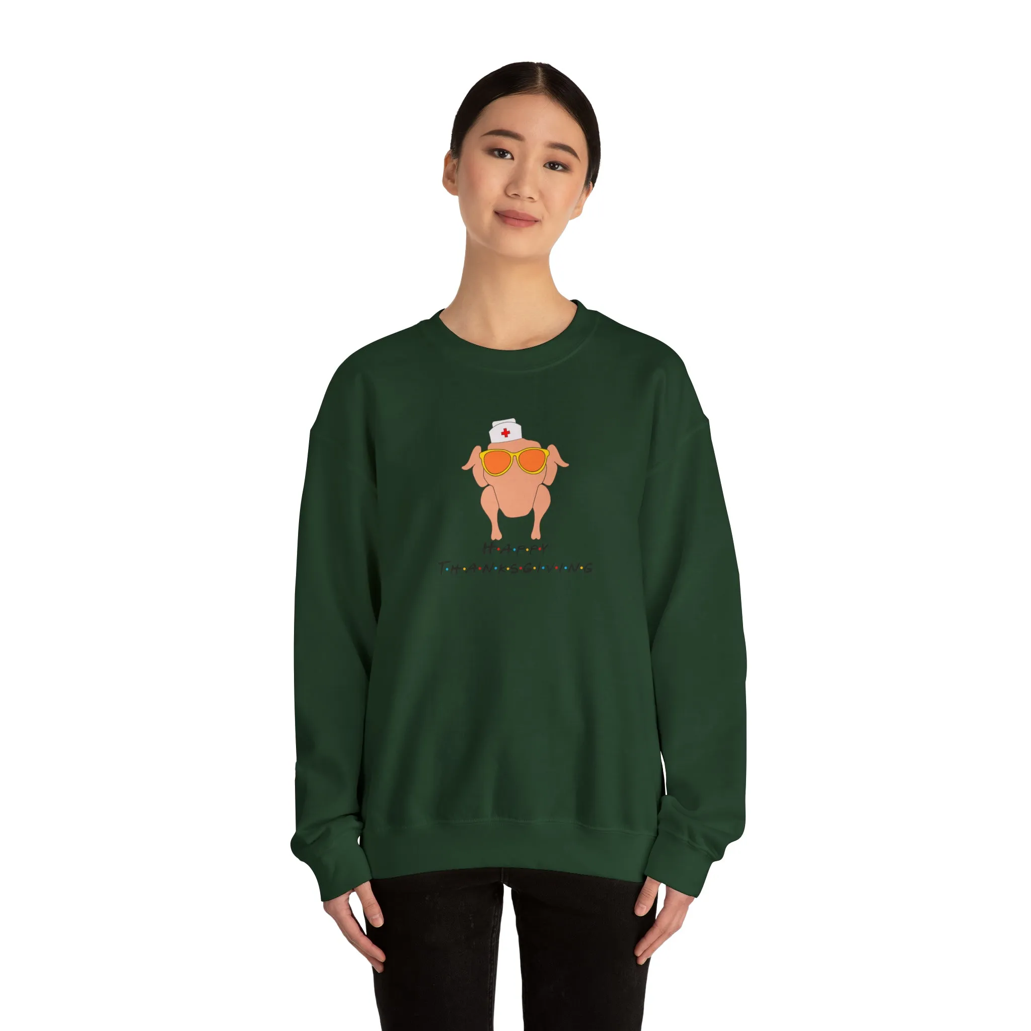 Happy Thanksgiving Nurse Unisex Heavy Blend™ Crewneck Sweatshirt