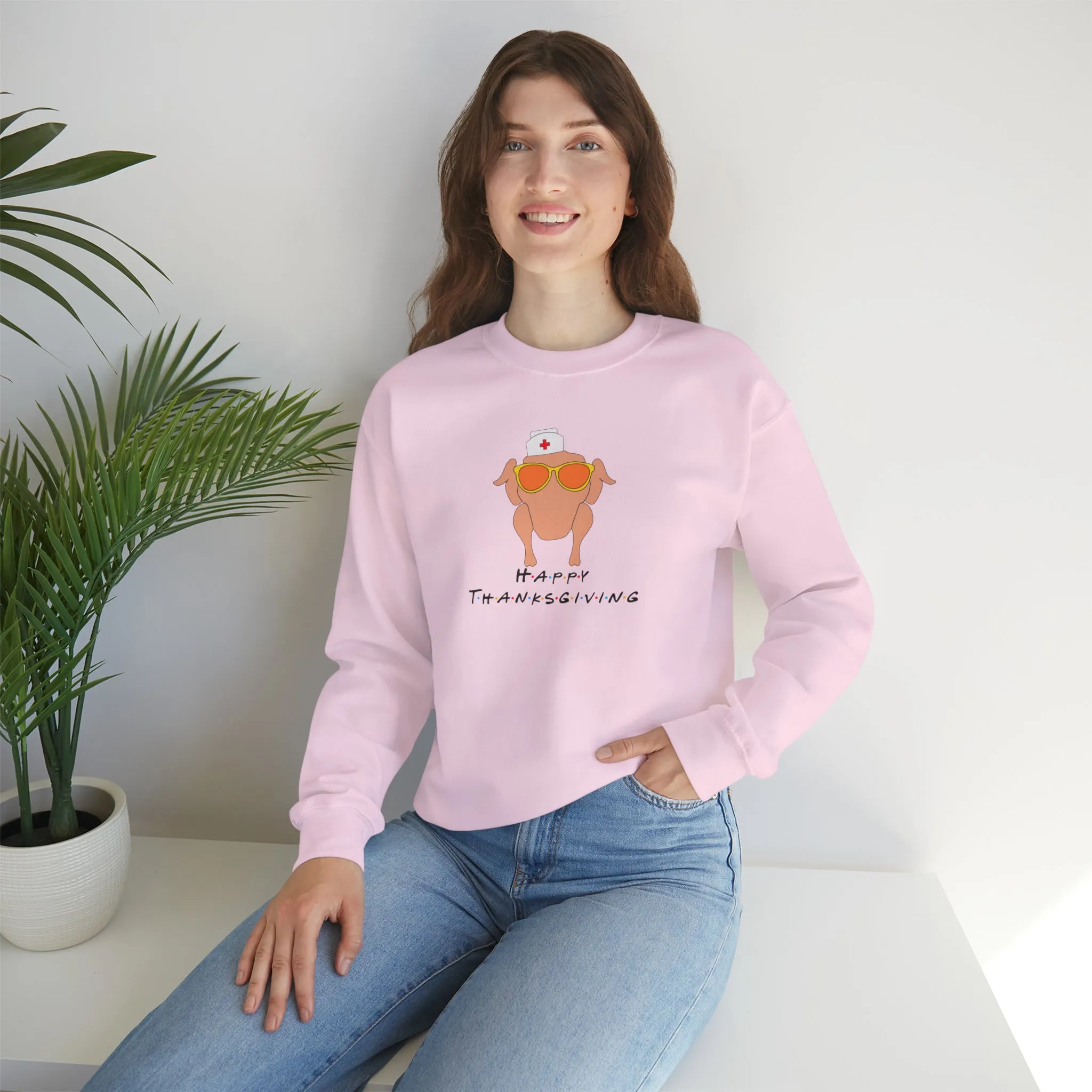 Happy Thanksgiving Nurse Unisex Heavy Blend™ Crewneck Sweatshirt