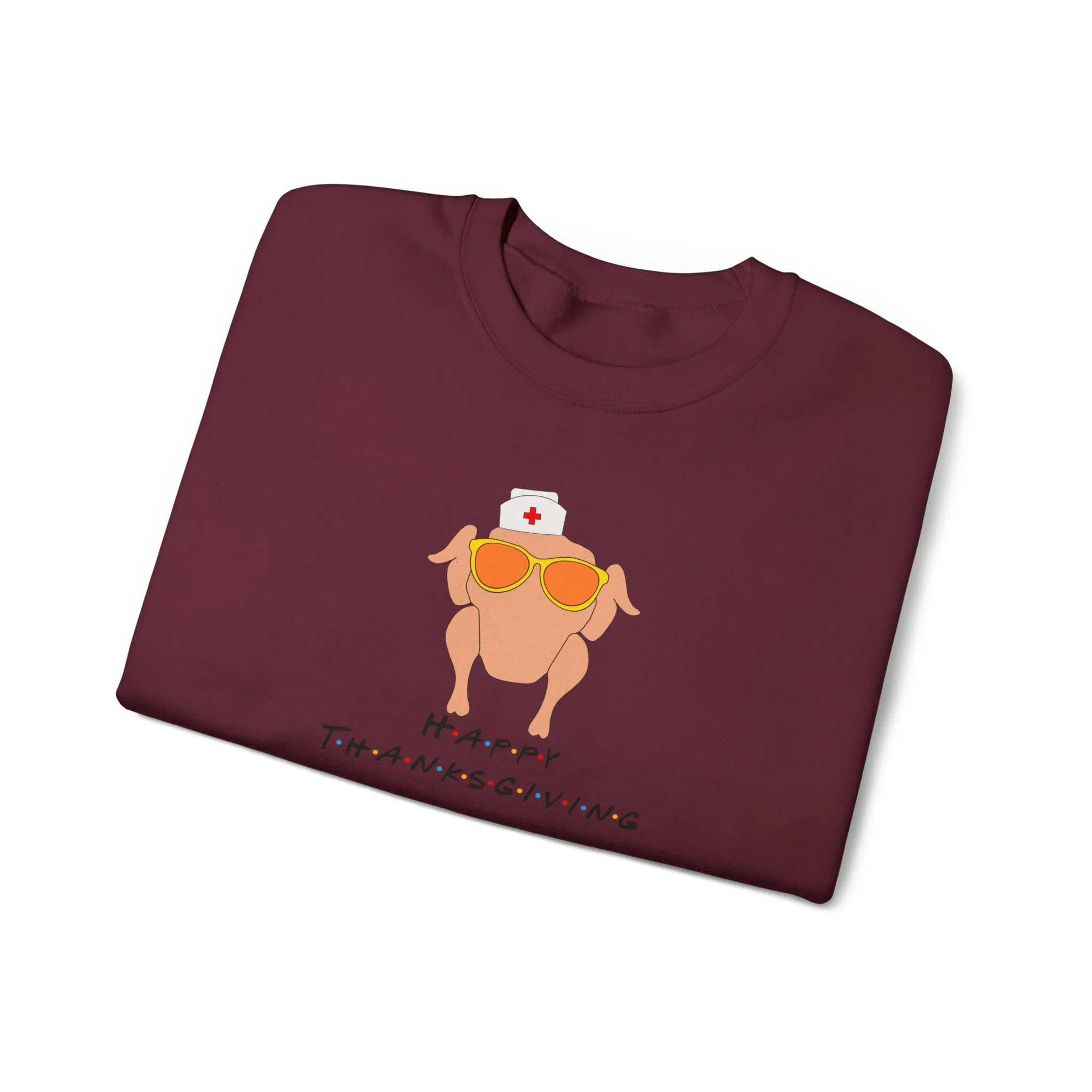 Happy Thanksgiving Nurse Unisex Heavy Blend™ Crewneck Sweatshirt