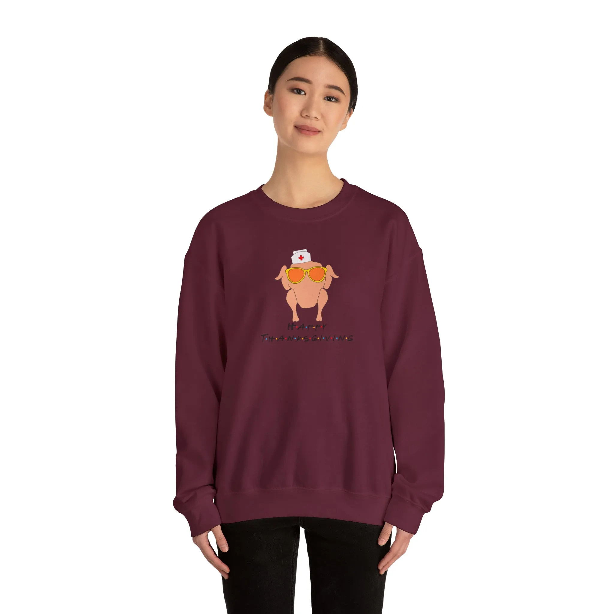 Happy Thanksgiving Nurse Unisex Heavy Blend™ Crewneck Sweatshirt
