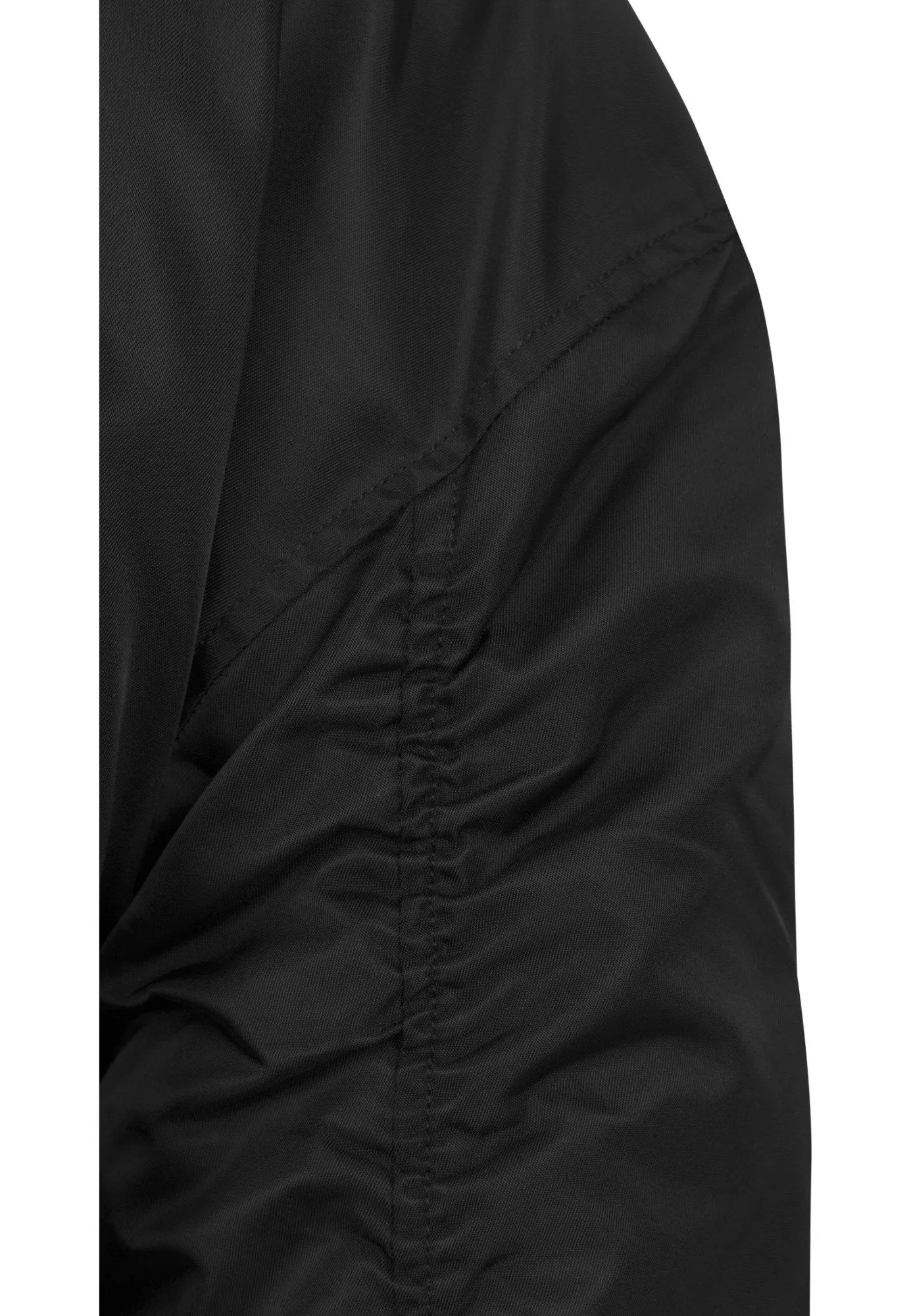 Hooded Oversized Bomber Jacket - All Black