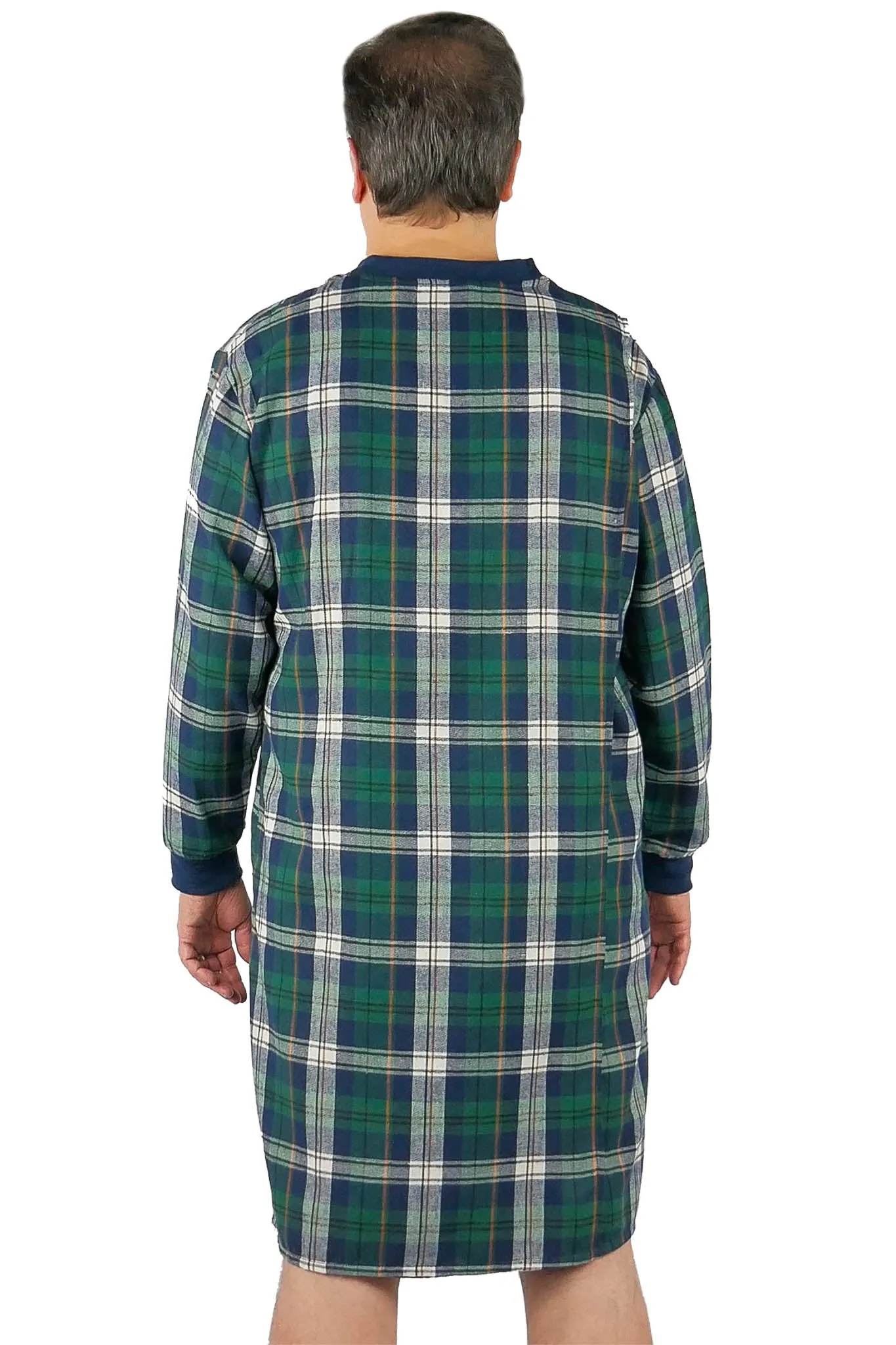 Independence Friendly Button Up Nightshirt for Senior Men