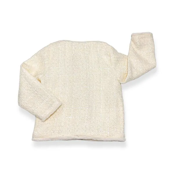 Ivory Fur Trim Tweed Jacket