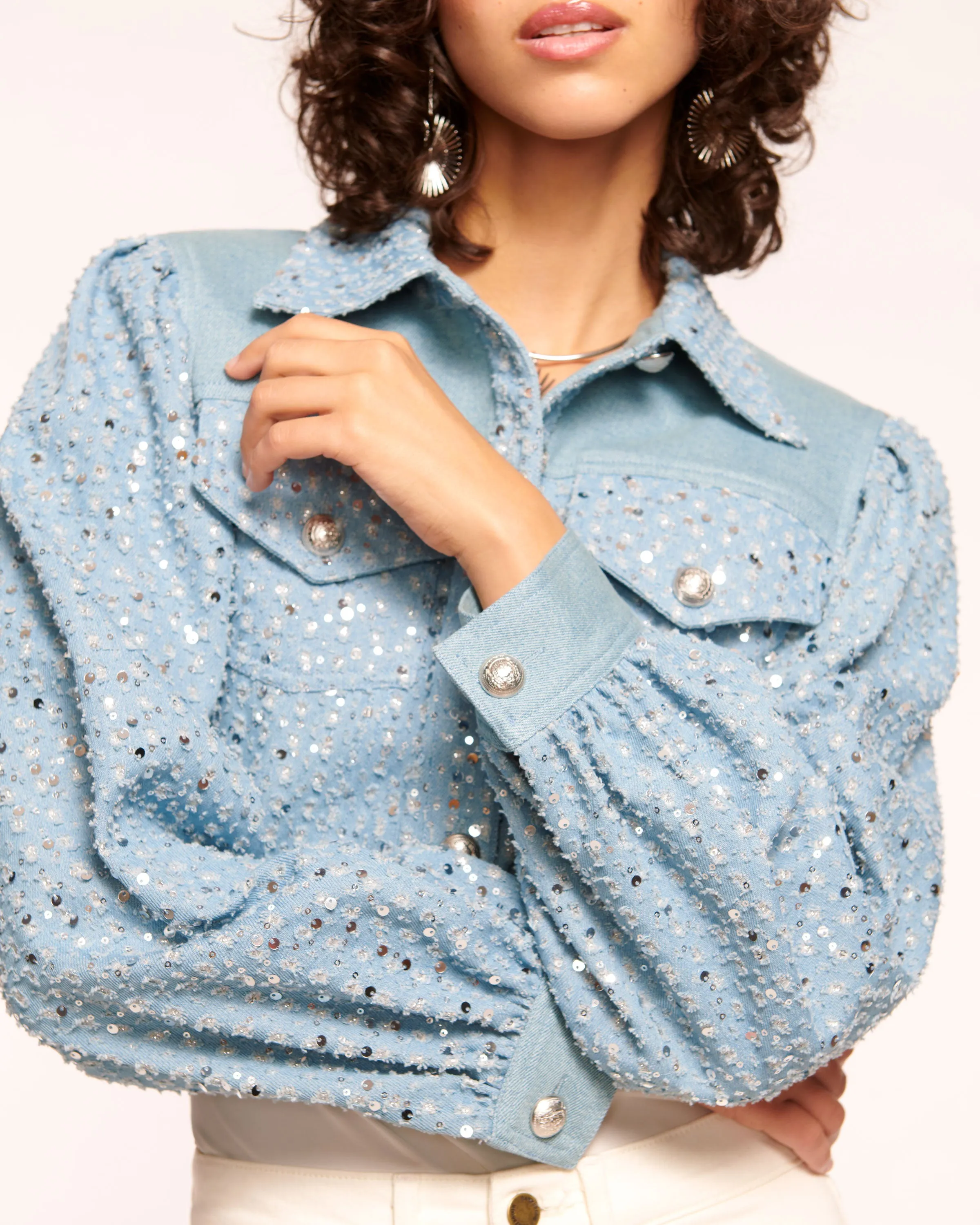 Janet Sequin Denim Jacket