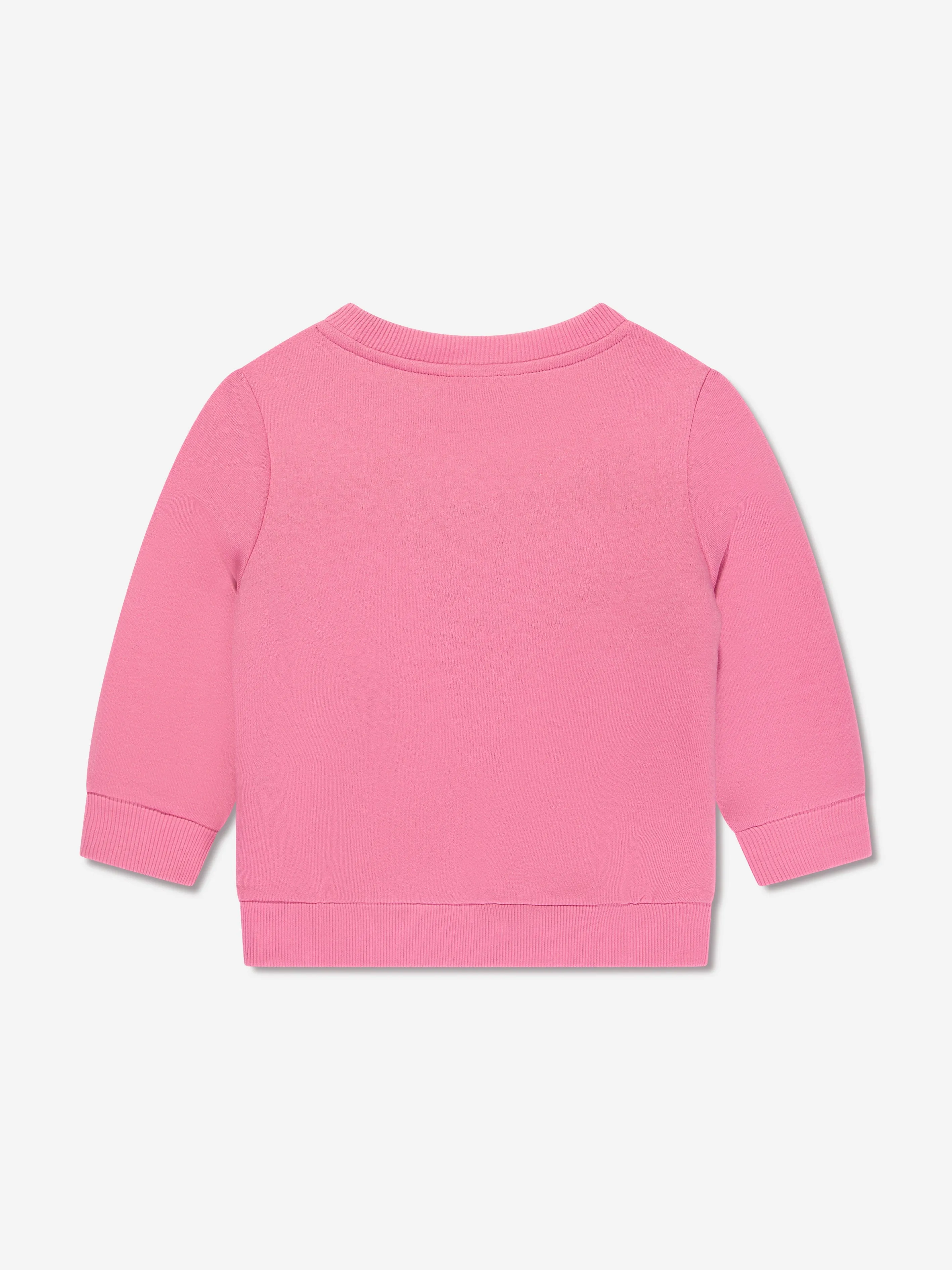Lacoste Girls Logo Sweatshirt in Pink