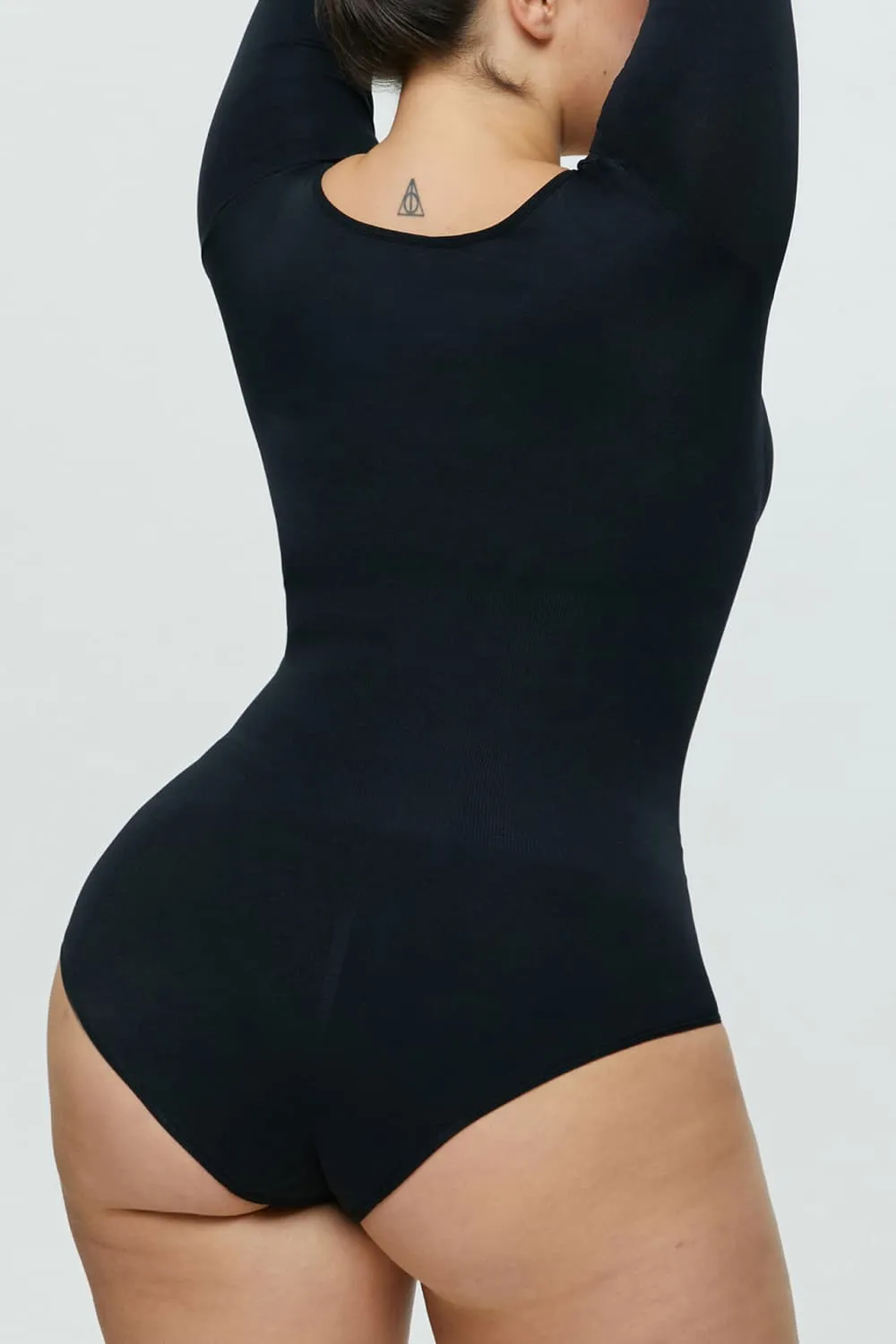 Long Sleeve Shaping Bodysuit Undershirt Women's Basic Bodysuit Shirt