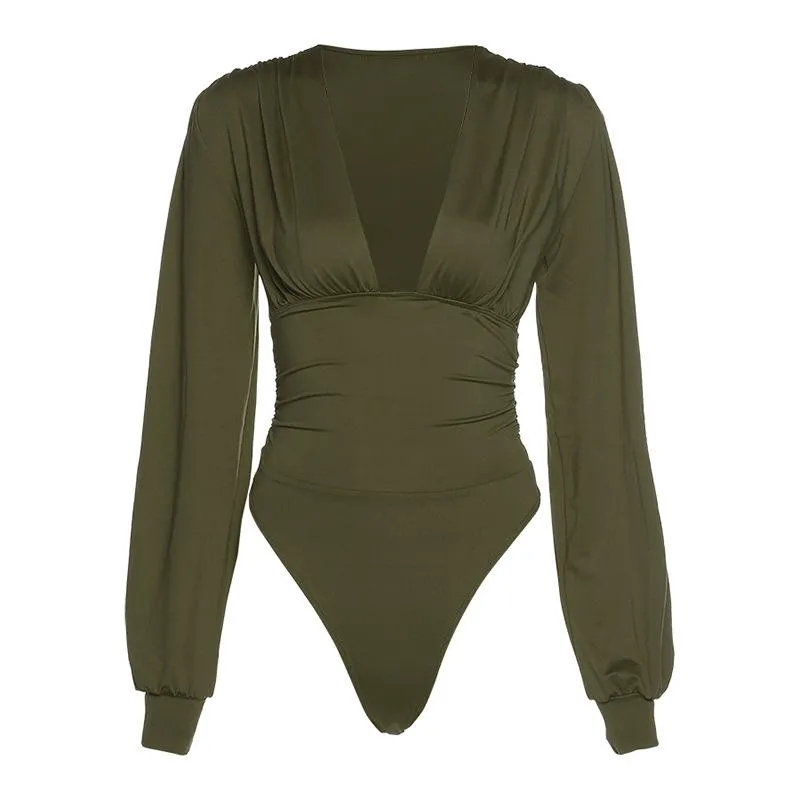 Long Sleeve V-neck Bodysuit