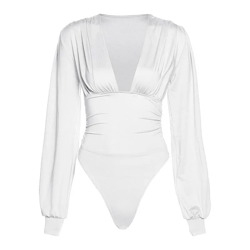 Long Sleeve V-neck Bodysuit