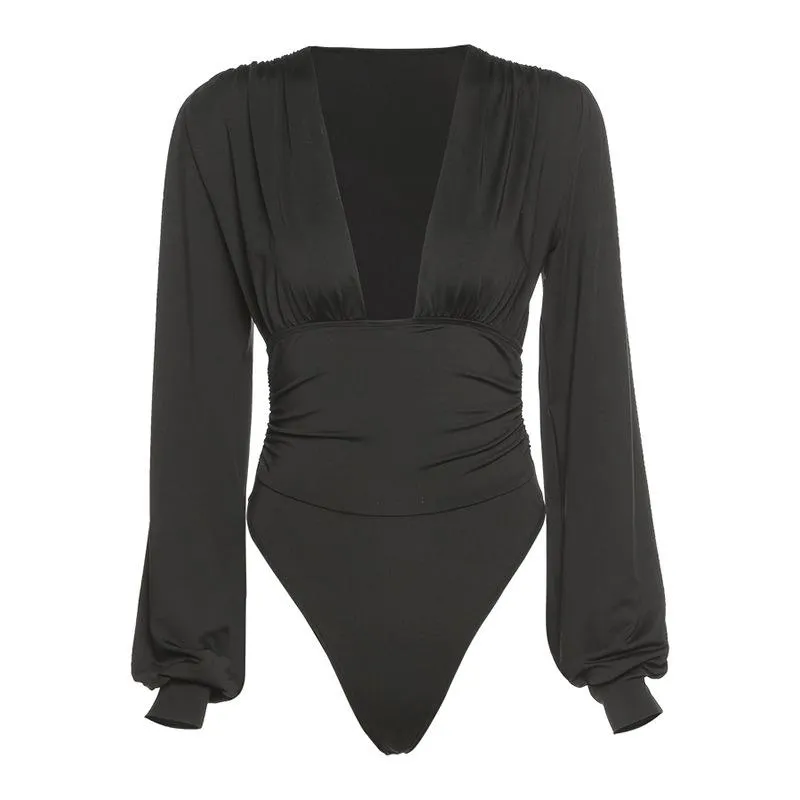 Long Sleeve V-neck Bodysuit
