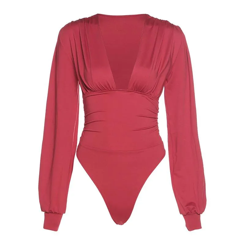 Long Sleeve V-neck Bodysuit