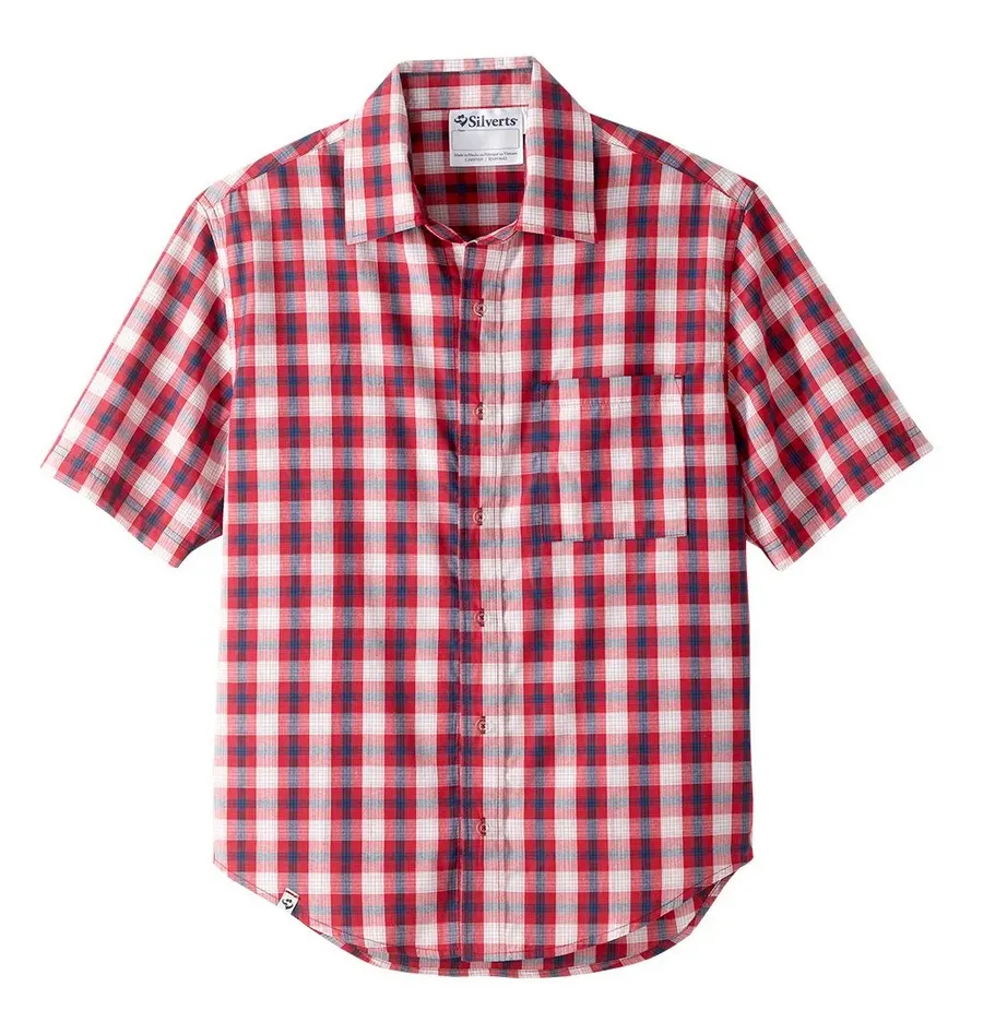 Men's Magnetic Buttons Shirt With Short Sleeves