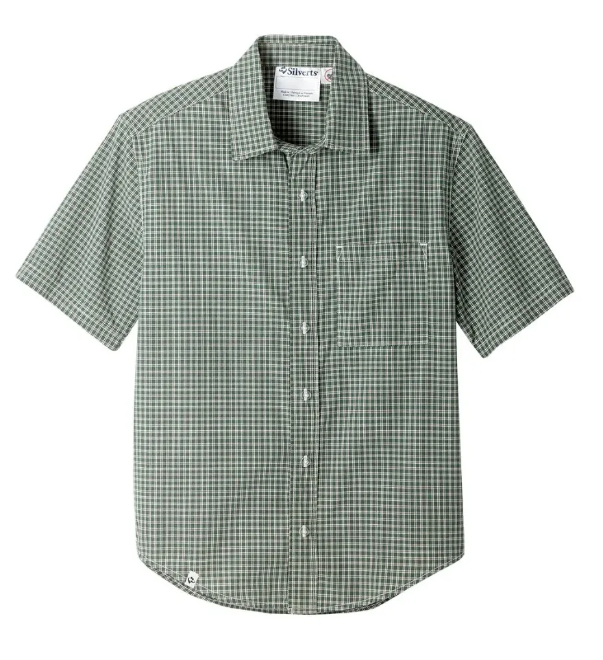 Men's Magnetic Buttons Shirt With Short Sleeves